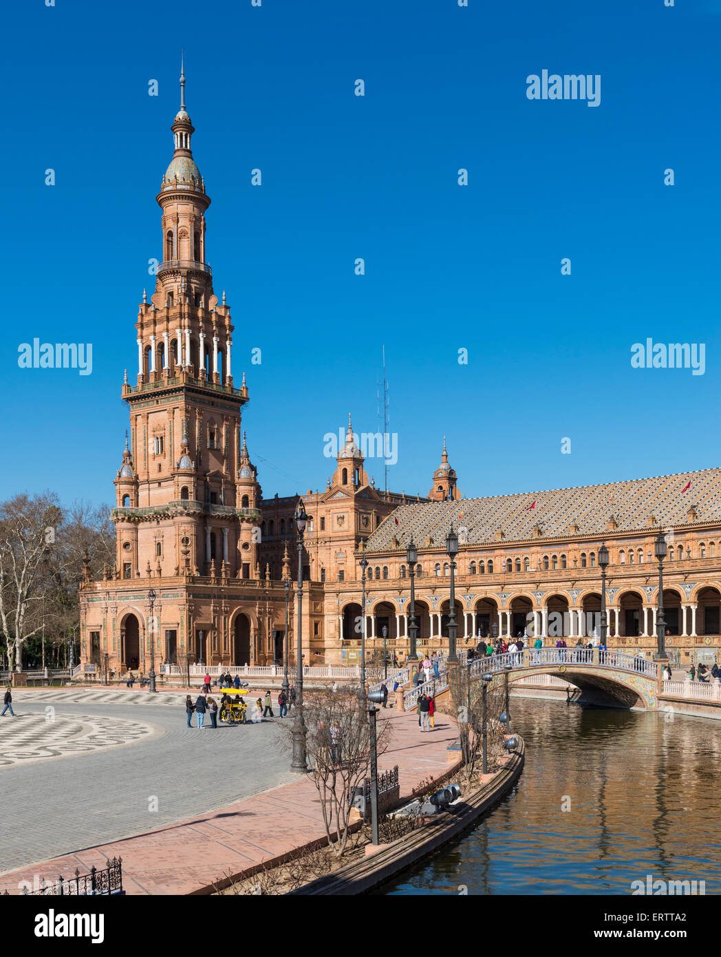 Plaza de Espana, Sevilla, Spanien, Europa Stockfoto