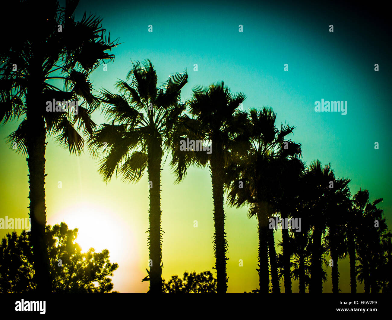 Tourismus - Set San Diego Sonne In Pacific Beach Stockfoto