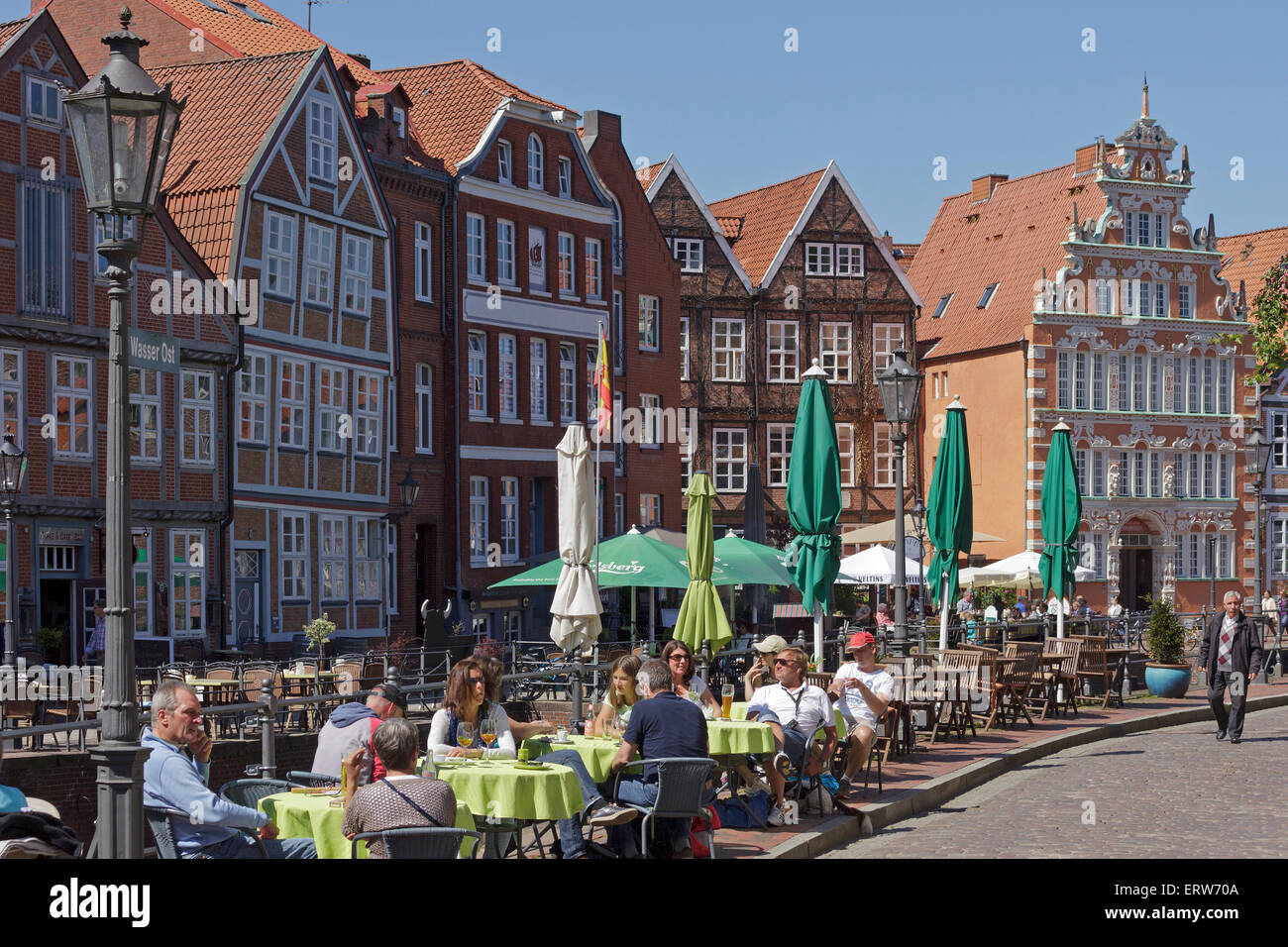 Alten Hafen, Stade, Niedersachsen, Deutschland Stockfoto