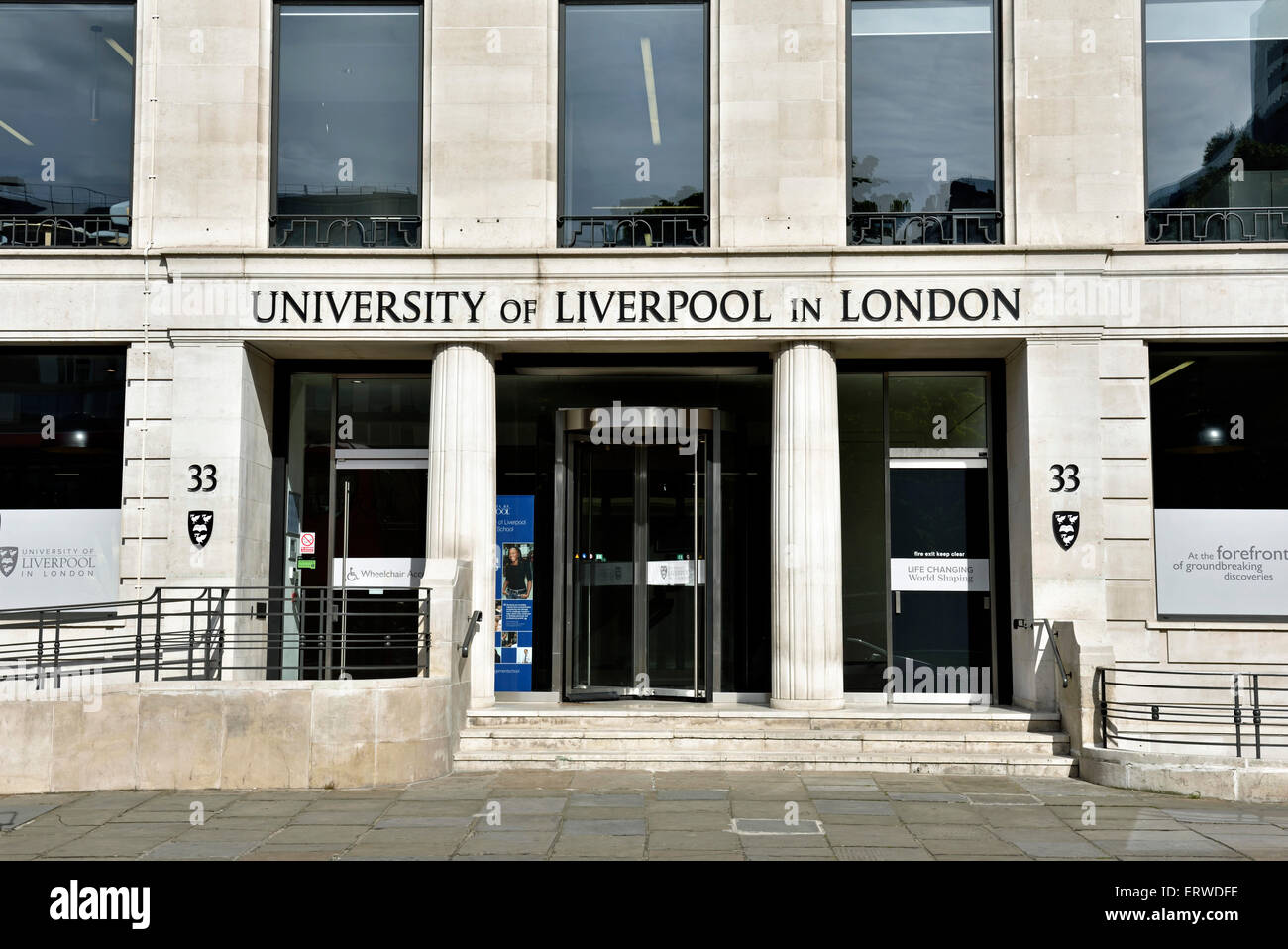 Universität von Liverpool in London, Finsbury Square, London Borough of Islington, England Großbritannien UK Stockfoto