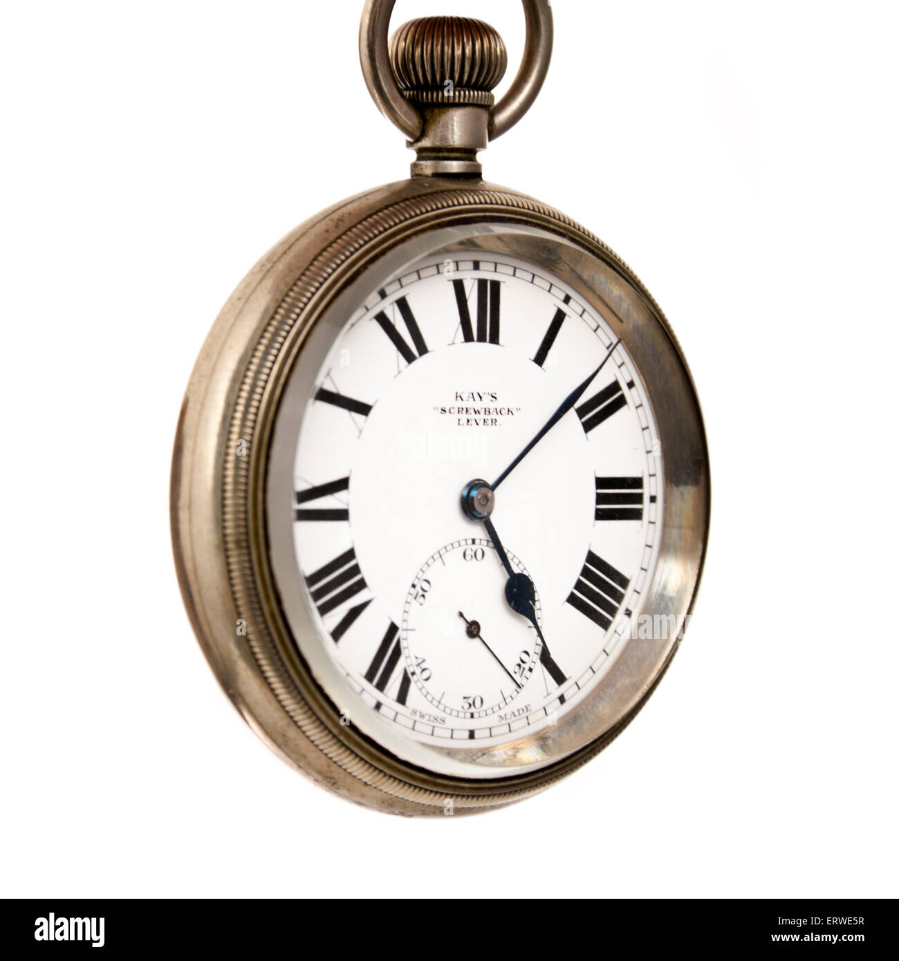 Antike (c.1910) Sterlingsilber Swiss made Tasche von Kay & Co Ltd mit  Screwback Hebel zu sehen Stockfotografie - Alamy