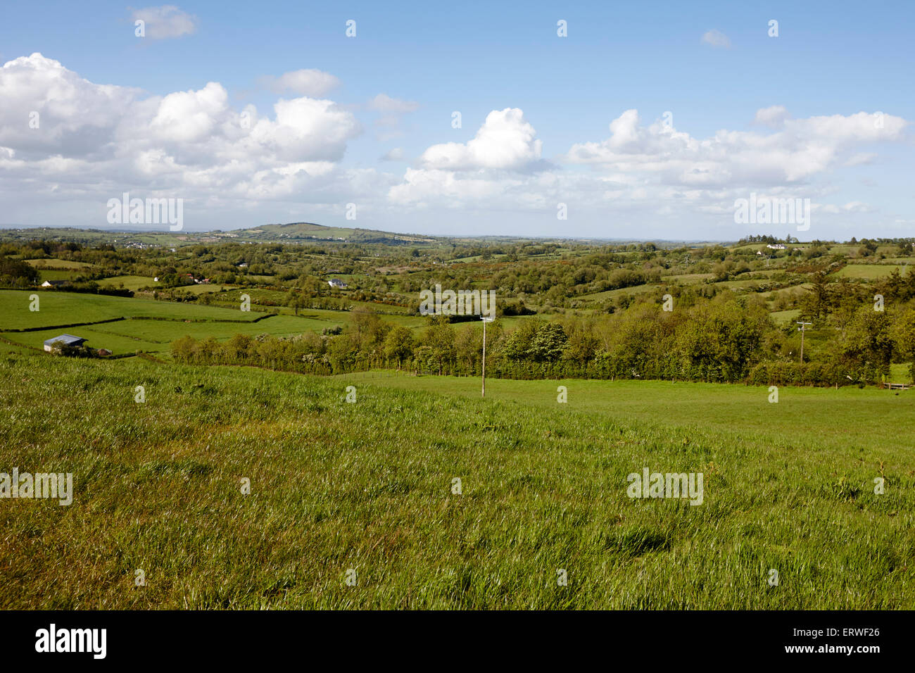 grüne irische Landschaft und Ackerland in County Cavan Irland Stockfoto