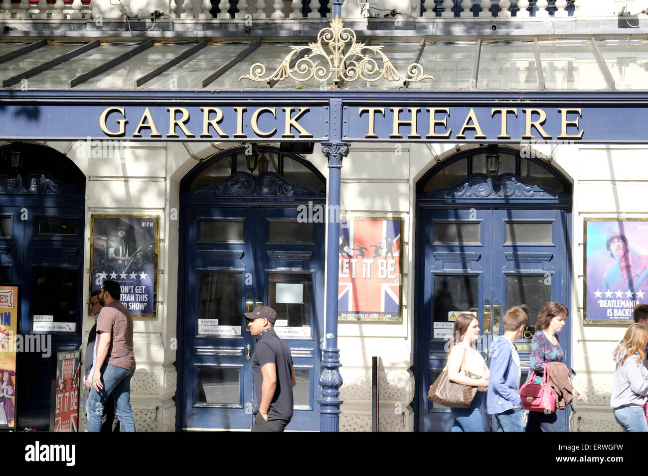 Eine Nahaufnahme von Garrick Theatre in central London, UK Stockfoto