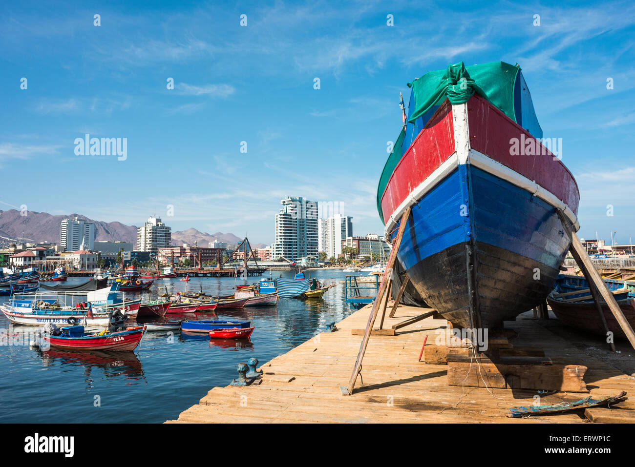 Hafen von Antofagasta in der Atacama-Region von Chile Stockfoto