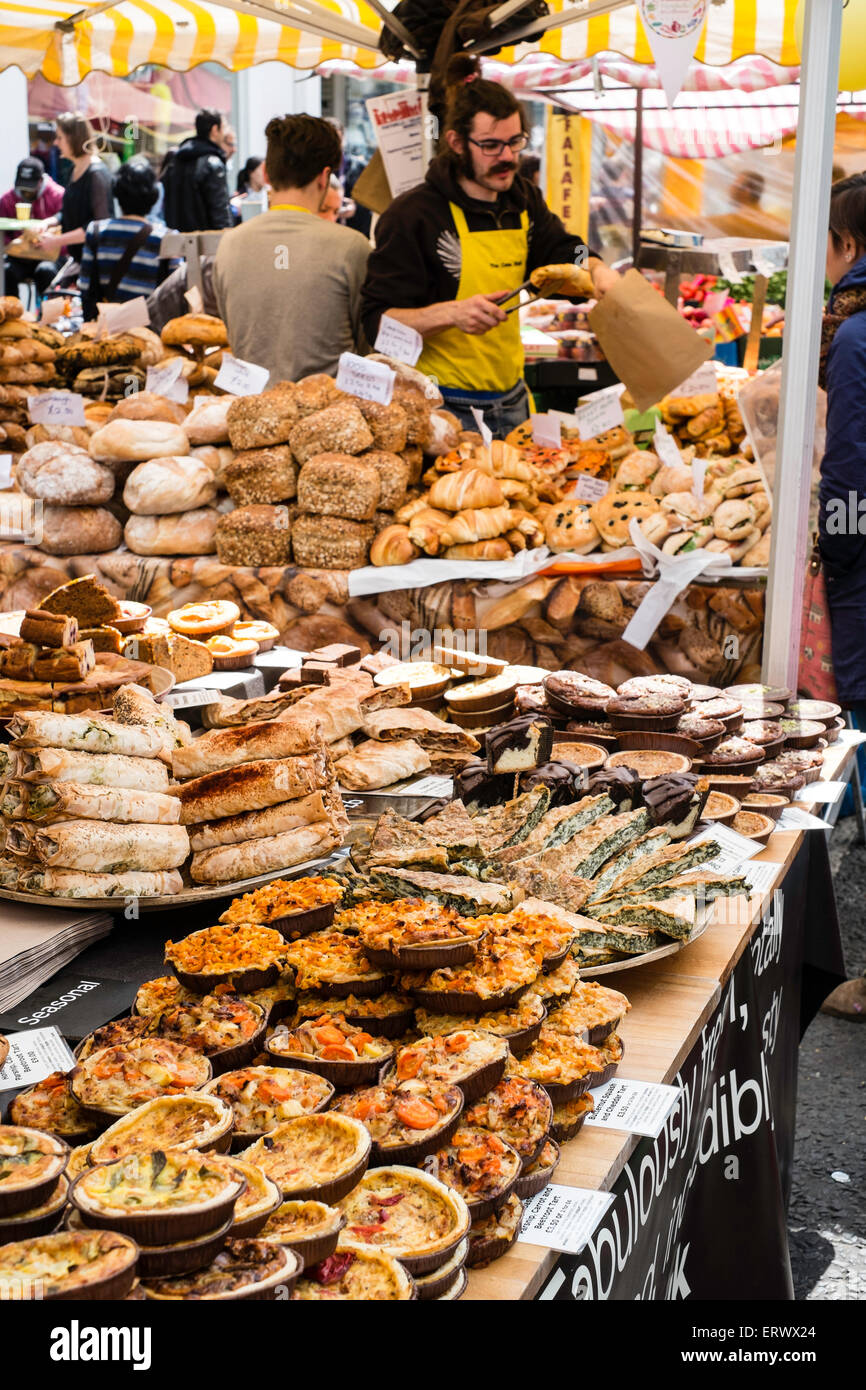 Garküche, Portobello Road Market, London, Vereinigtes Königreich Stockfoto