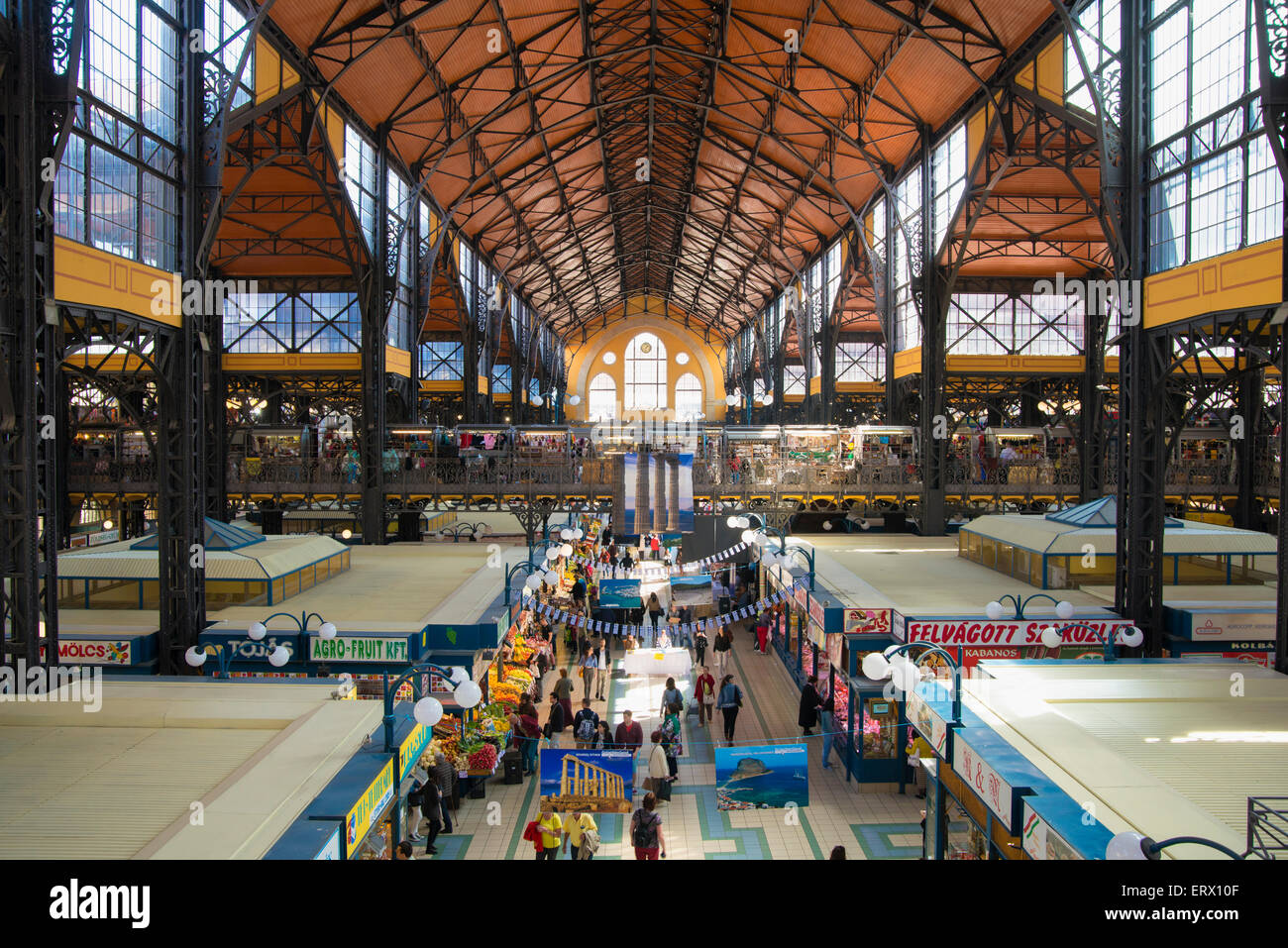 Zentrale Markthalle, Budapest, Ungarn Stockfoto