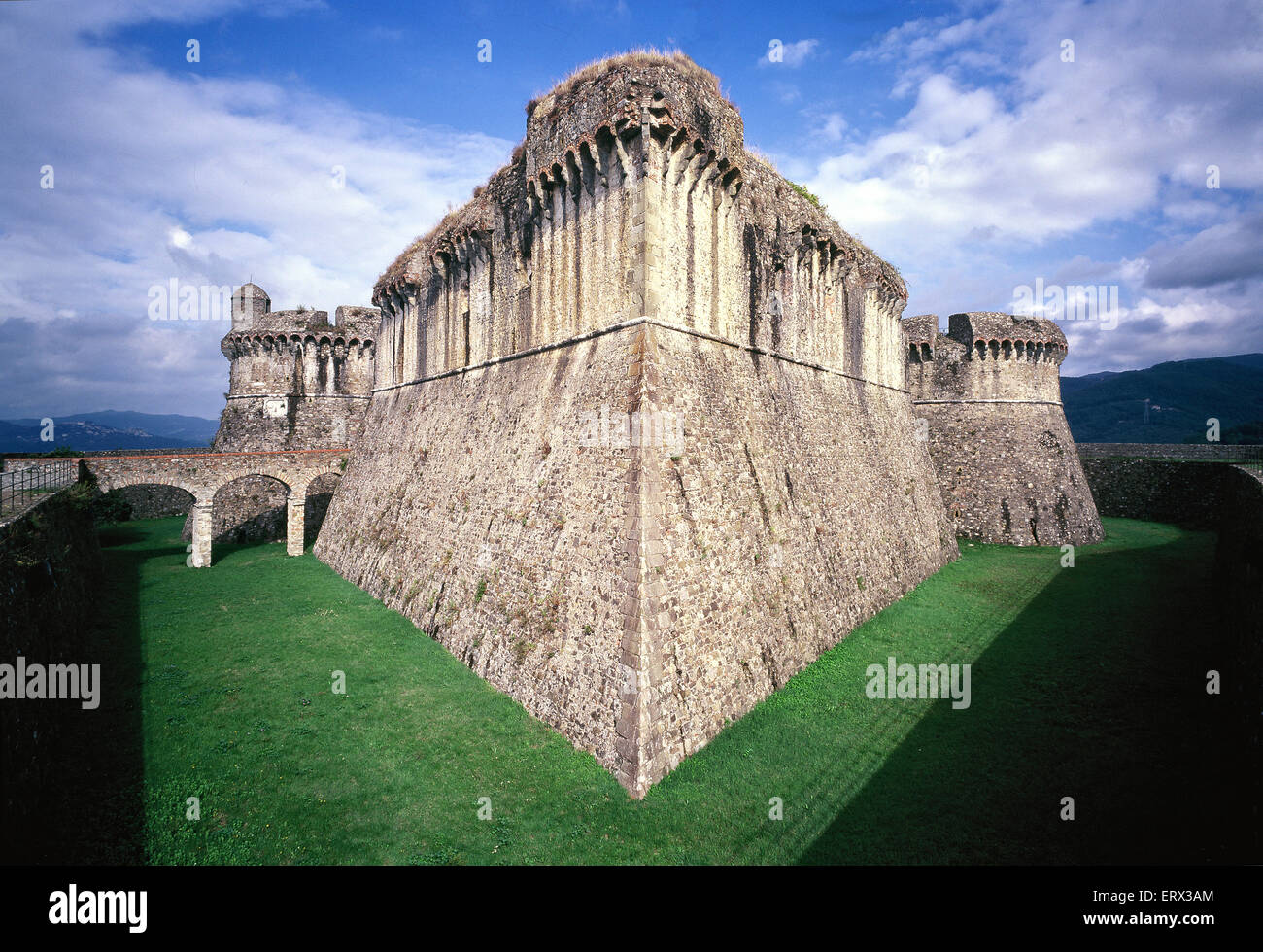 alte Festung in Sarzana, Italien Stockfoto