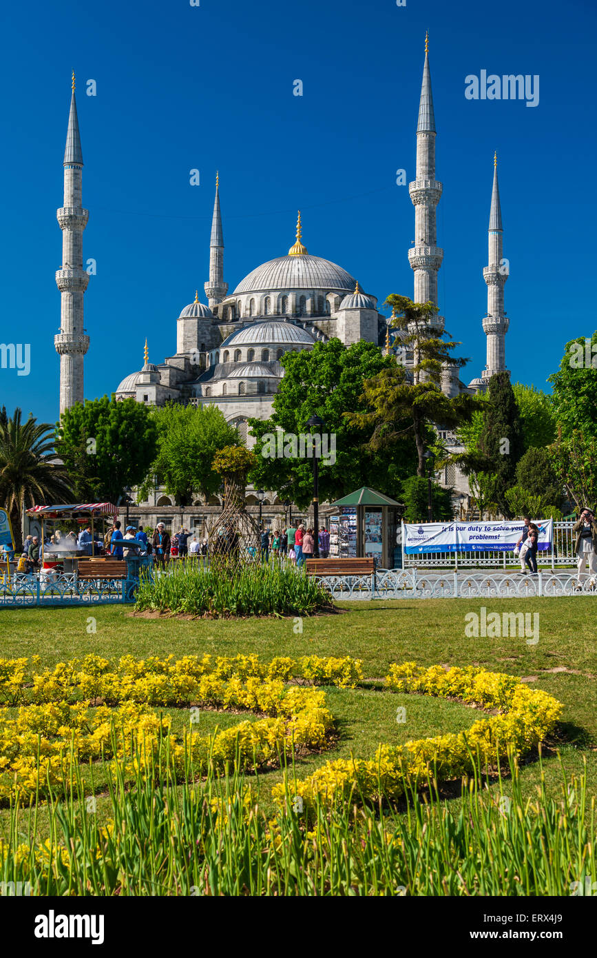 Sultan-Ahmed-Moschee oder blaue Moschee, Sultanahmet, Istanbul, Türkei Stockfoto