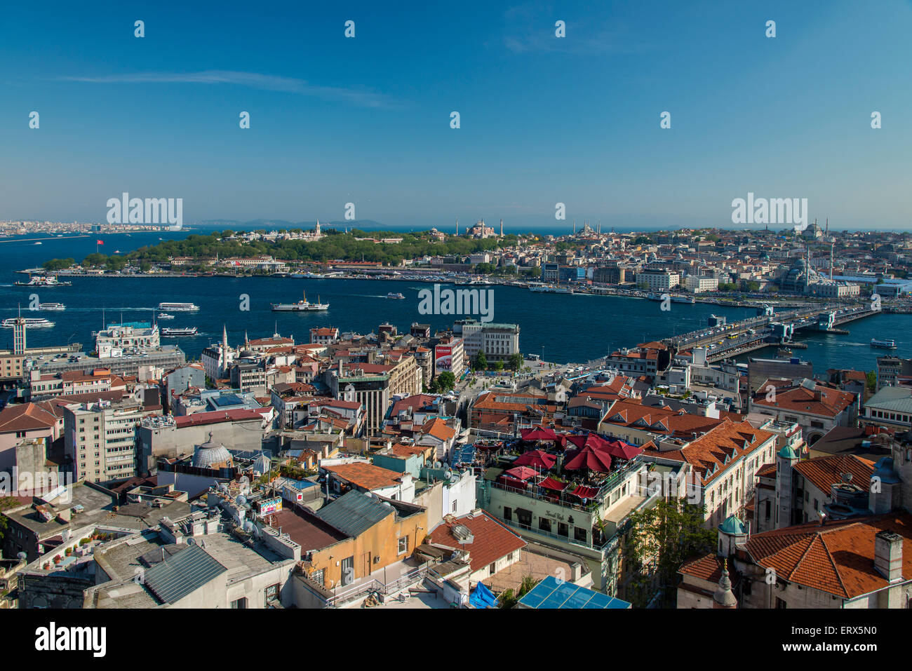 Skyline der Stadt, Istanbul, Türkei Stockfoto