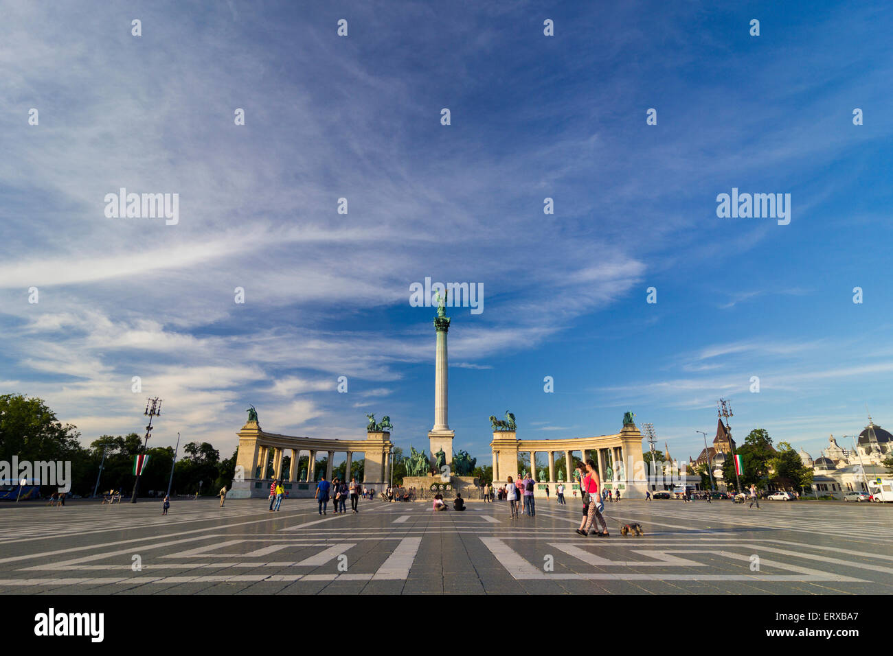 Heroes' Square, Hosok Tere oder Millennium Monument, Hauptattraktion von Budapest Stockfoto