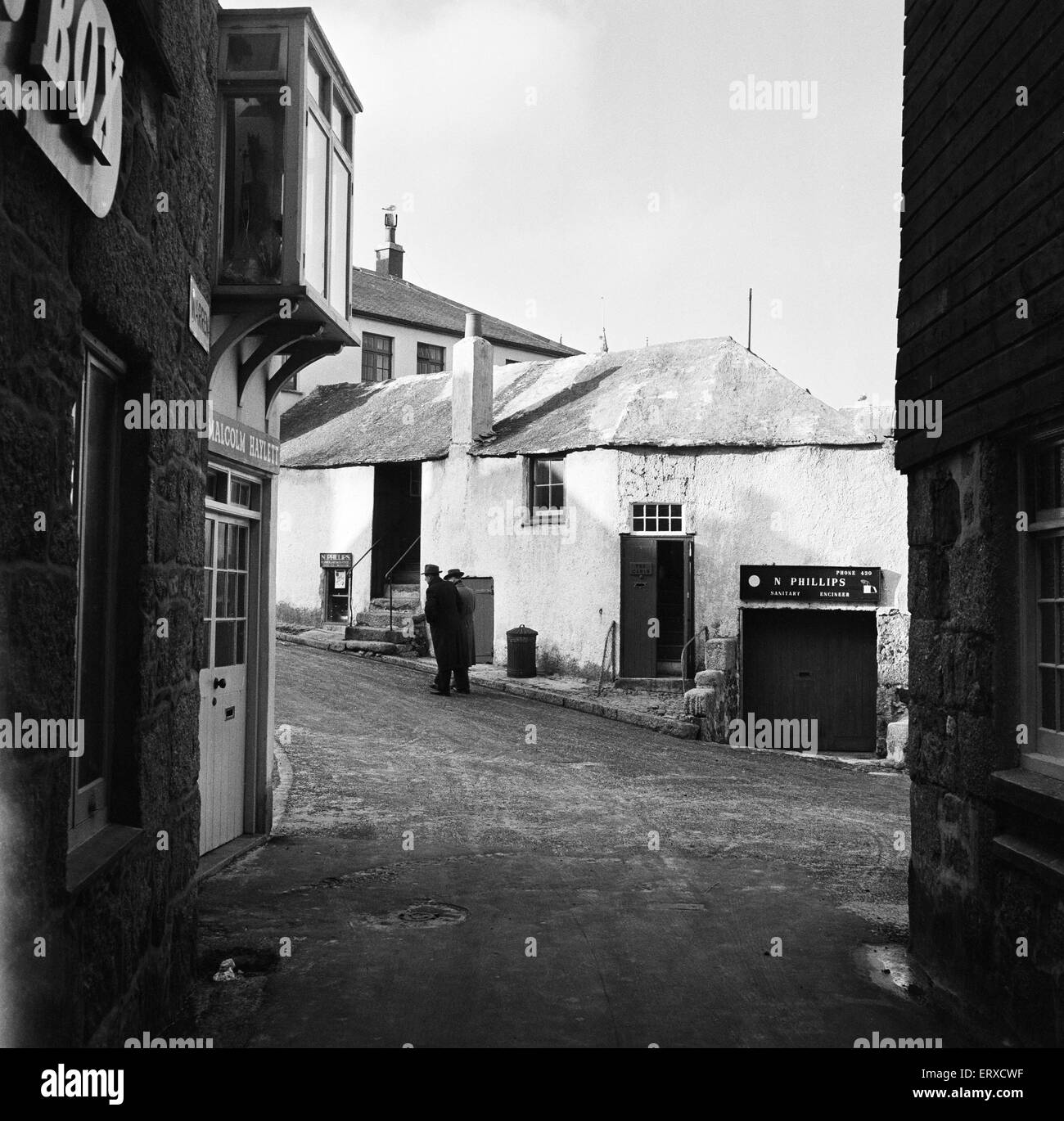 Gesamtansicht der St. Ives, Cornwall. 15. Februar 1954. Stockfoto