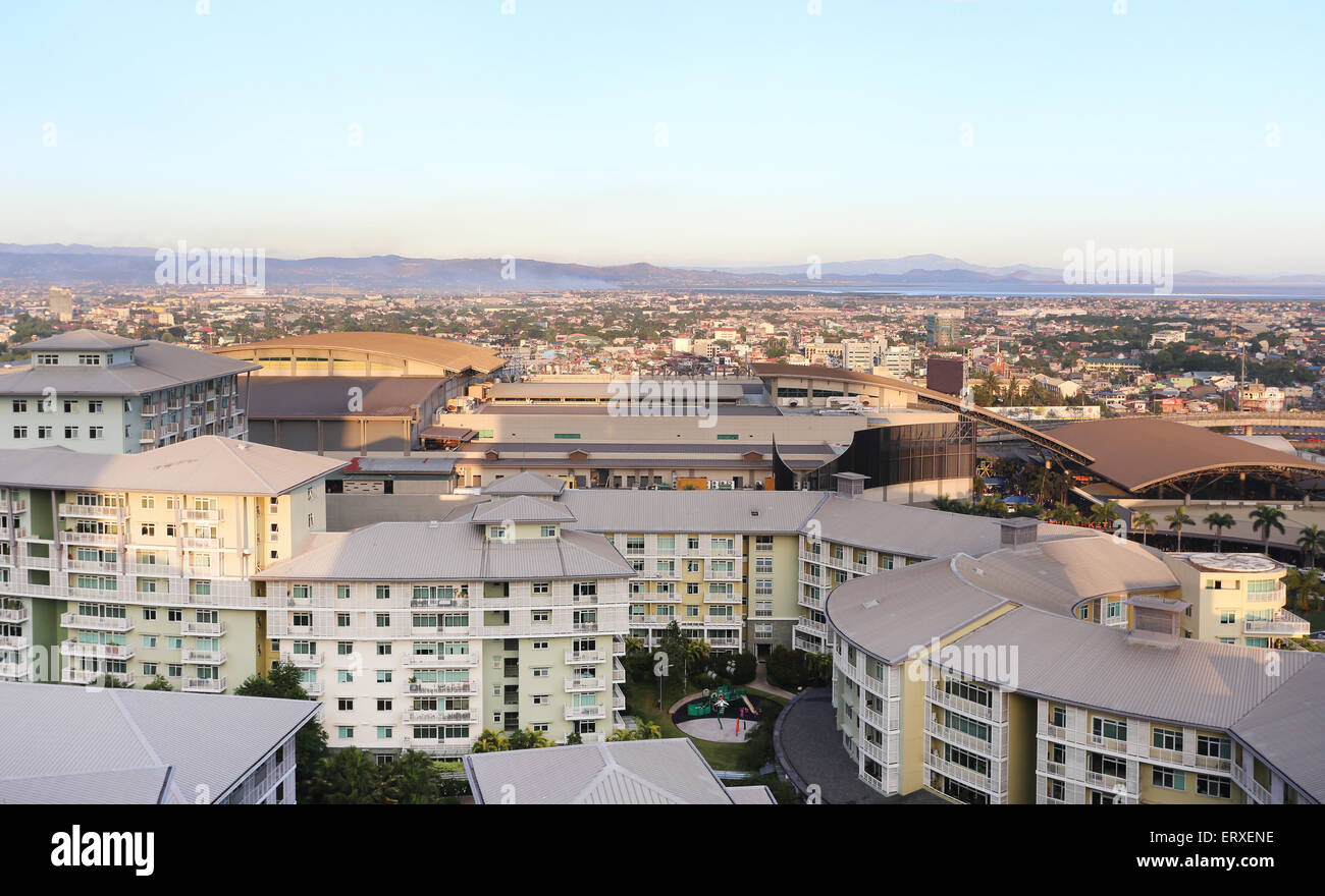 Blick auf die Skyline von Manila, Philippinen Stockfoto