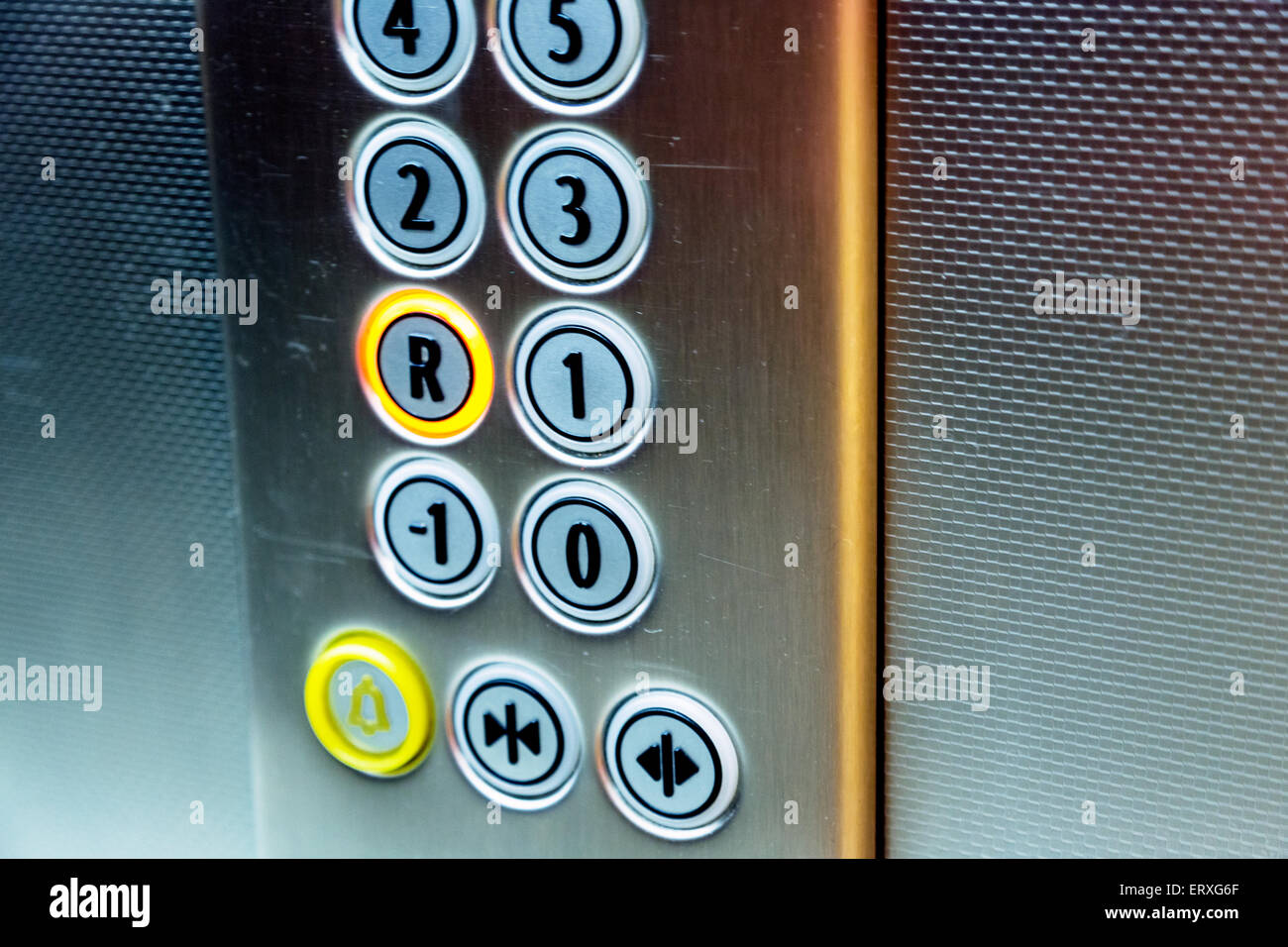 Knopfe Im Aufzug In Welchem Stockwerk Sind Sie Stockfotografie Alamy