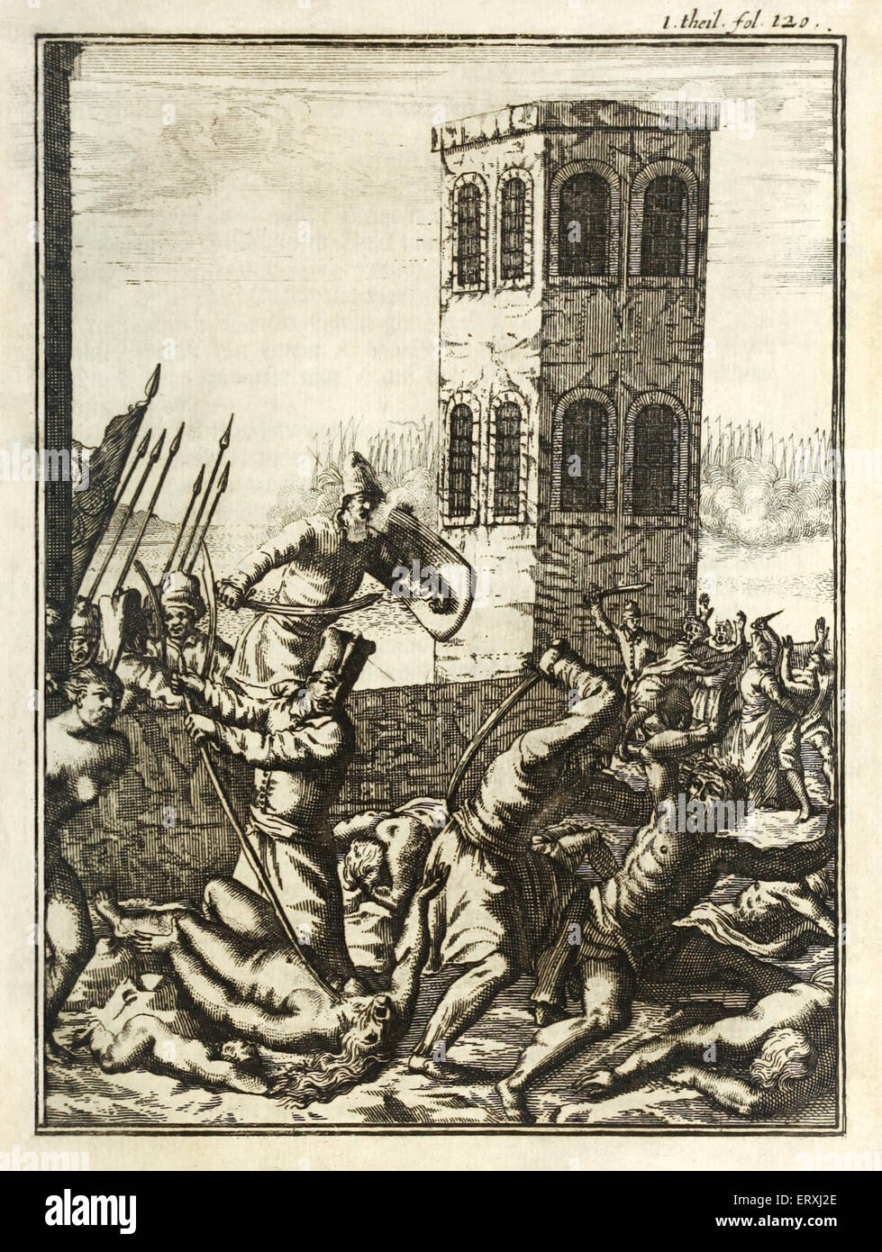 Kupferstich von Herman Padtbrugge (1656-1687). Siehe Beschreibung für mehr Informationen. Stockfoto