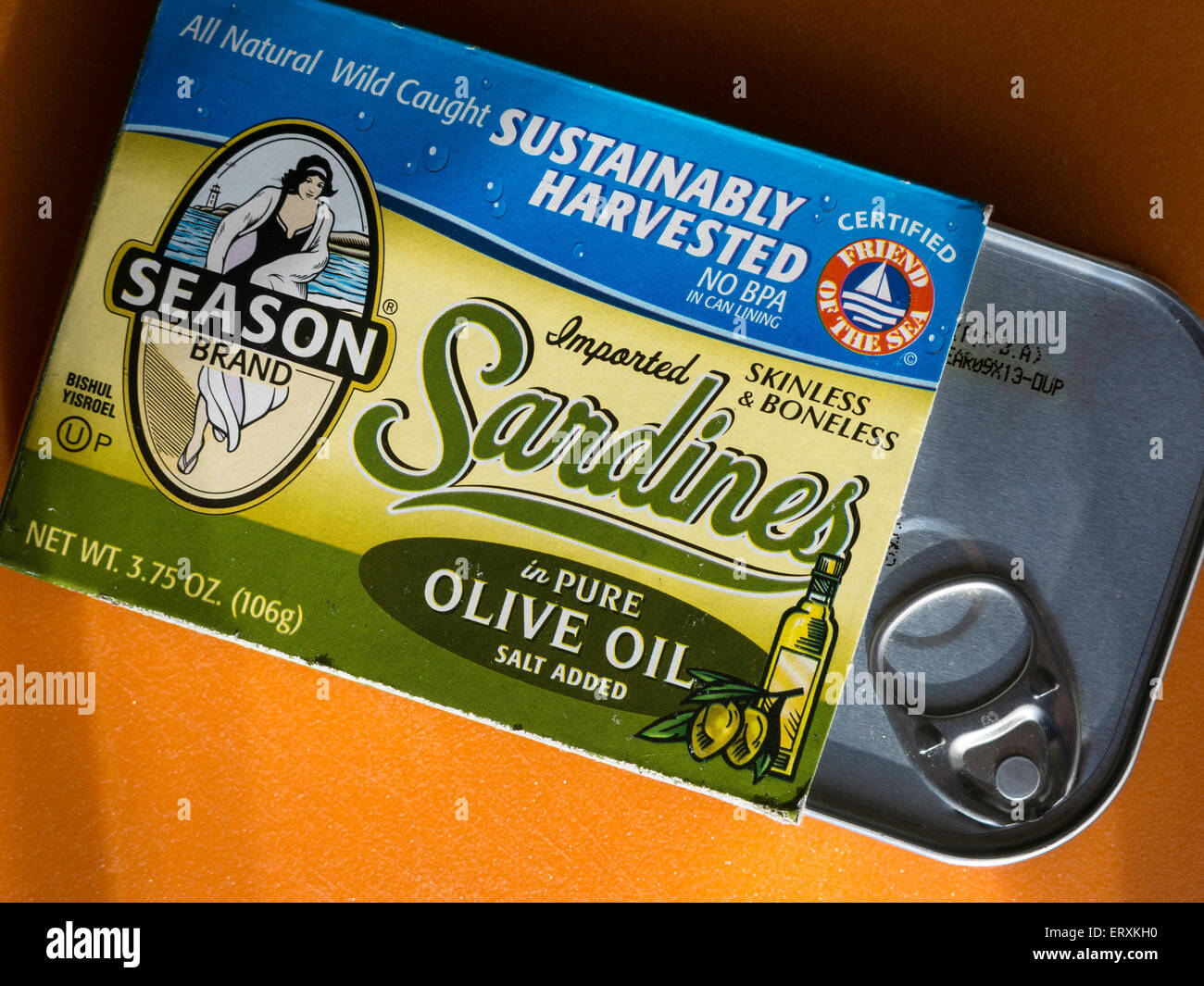 Wild gefangen nachhaltig geerntet Sardinen, USA Stockfoto