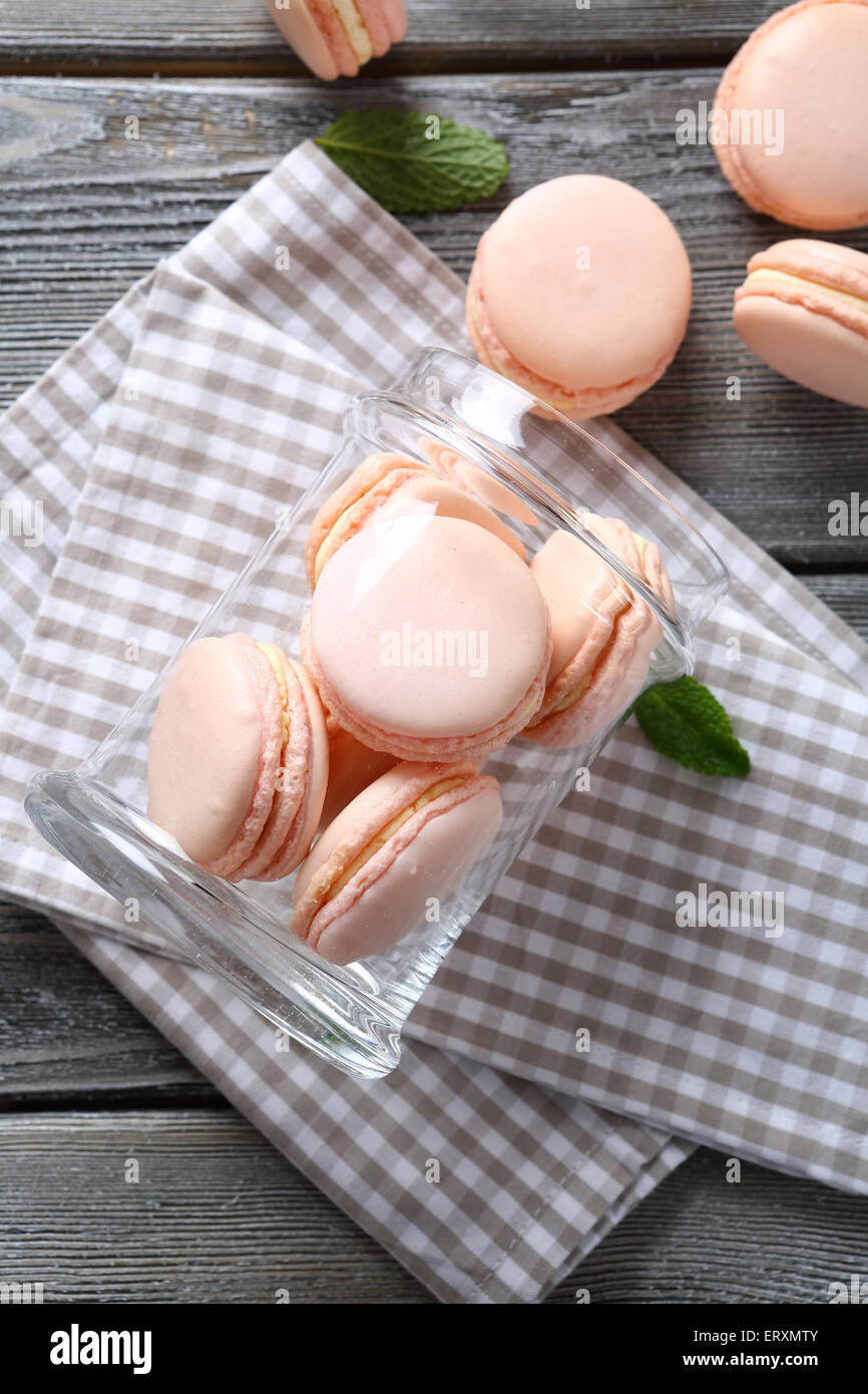 Süßes Gebäck in Glas, dessert Stockfoto