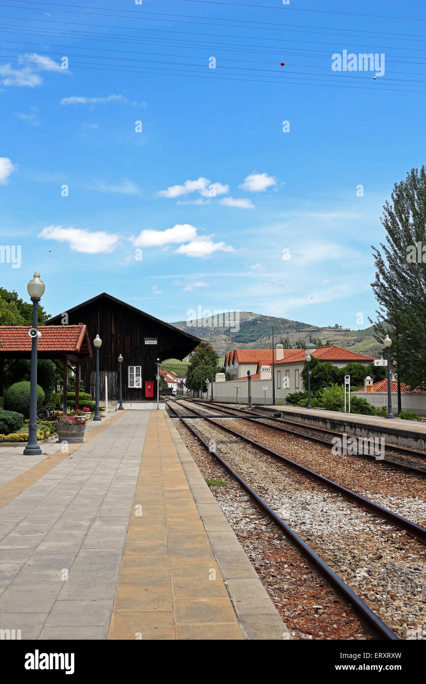 Railtrack im Douro-Tal, Portugal Stockfoto