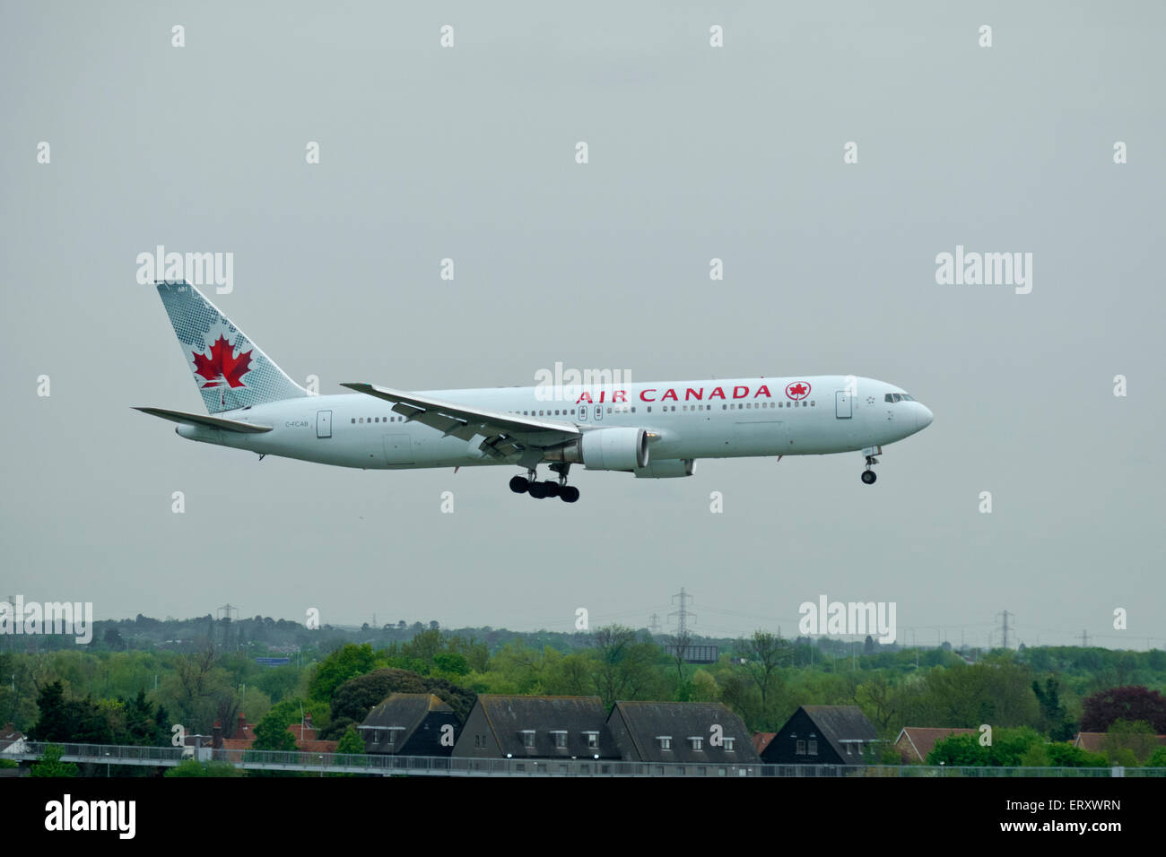 Air Canada Boeing 767-375/ER Heathrow Airport London England Ankunft Stockfoto