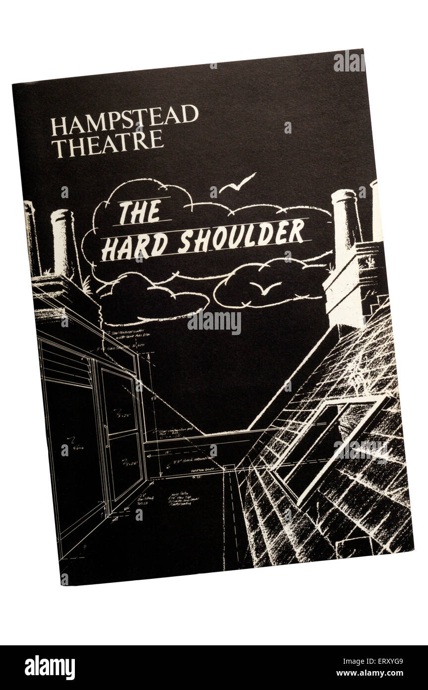 Programm für die 1982 Produktion der Standstreifen durch Stephen Fagan am Hampstead Theatre. Stockfoto