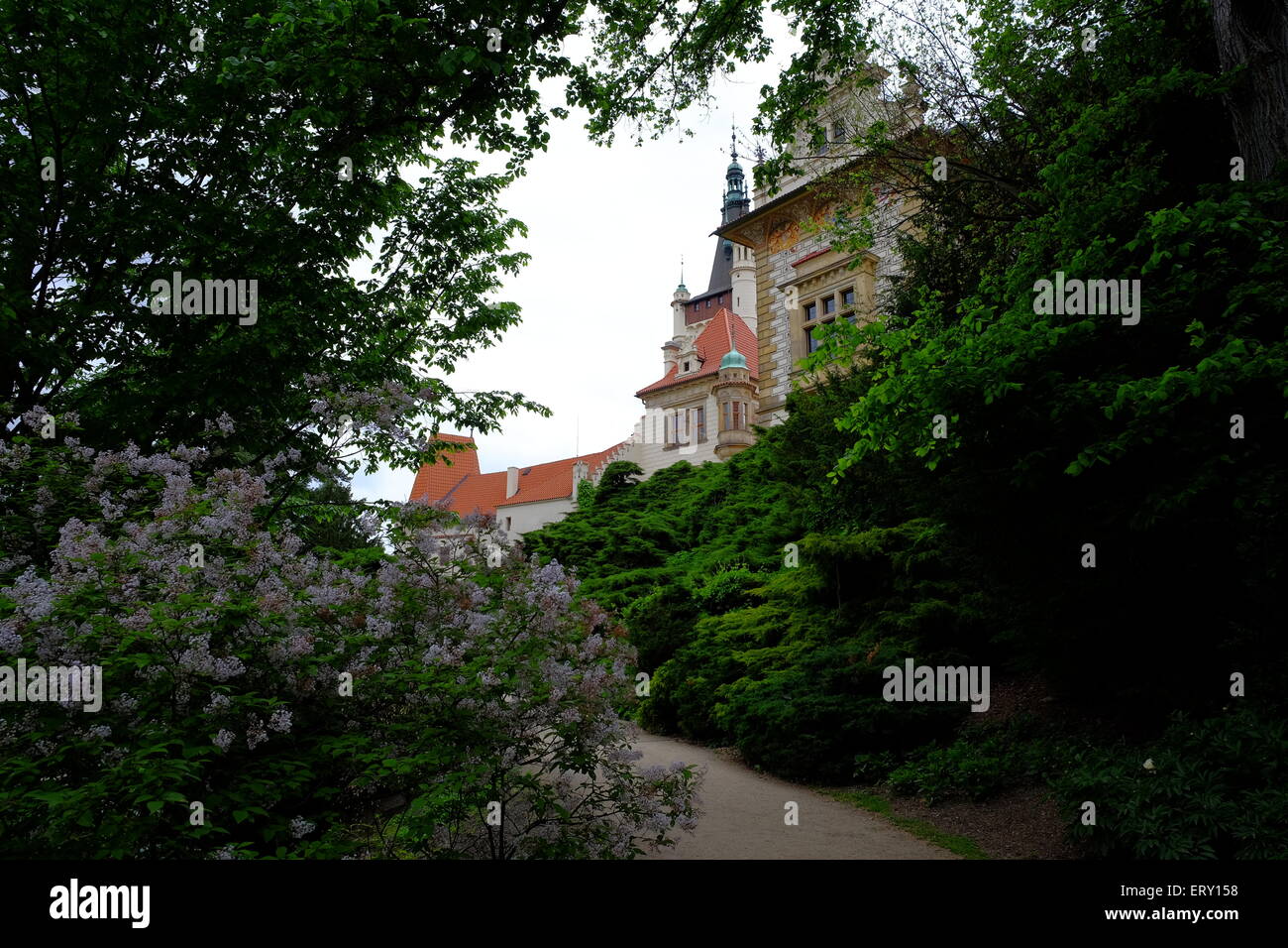 Schloss Pruhonice, Prag, Tschechische Republik Stockfoto