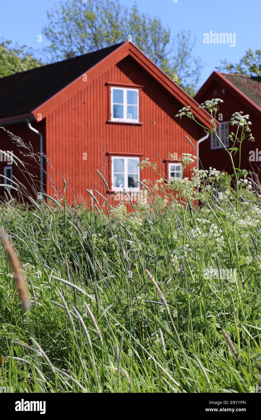 Traditionelles Haus in Fredrikstad, Norwegen Stockfoto