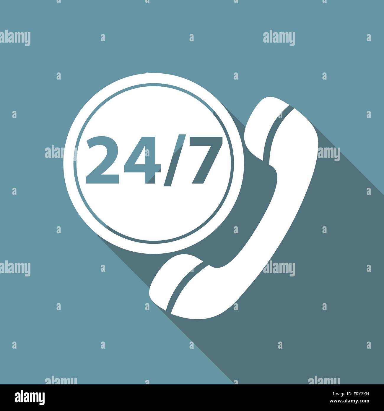 Kundenservice 24/7-Symbol-Vektor-Illustration Stock Vektor