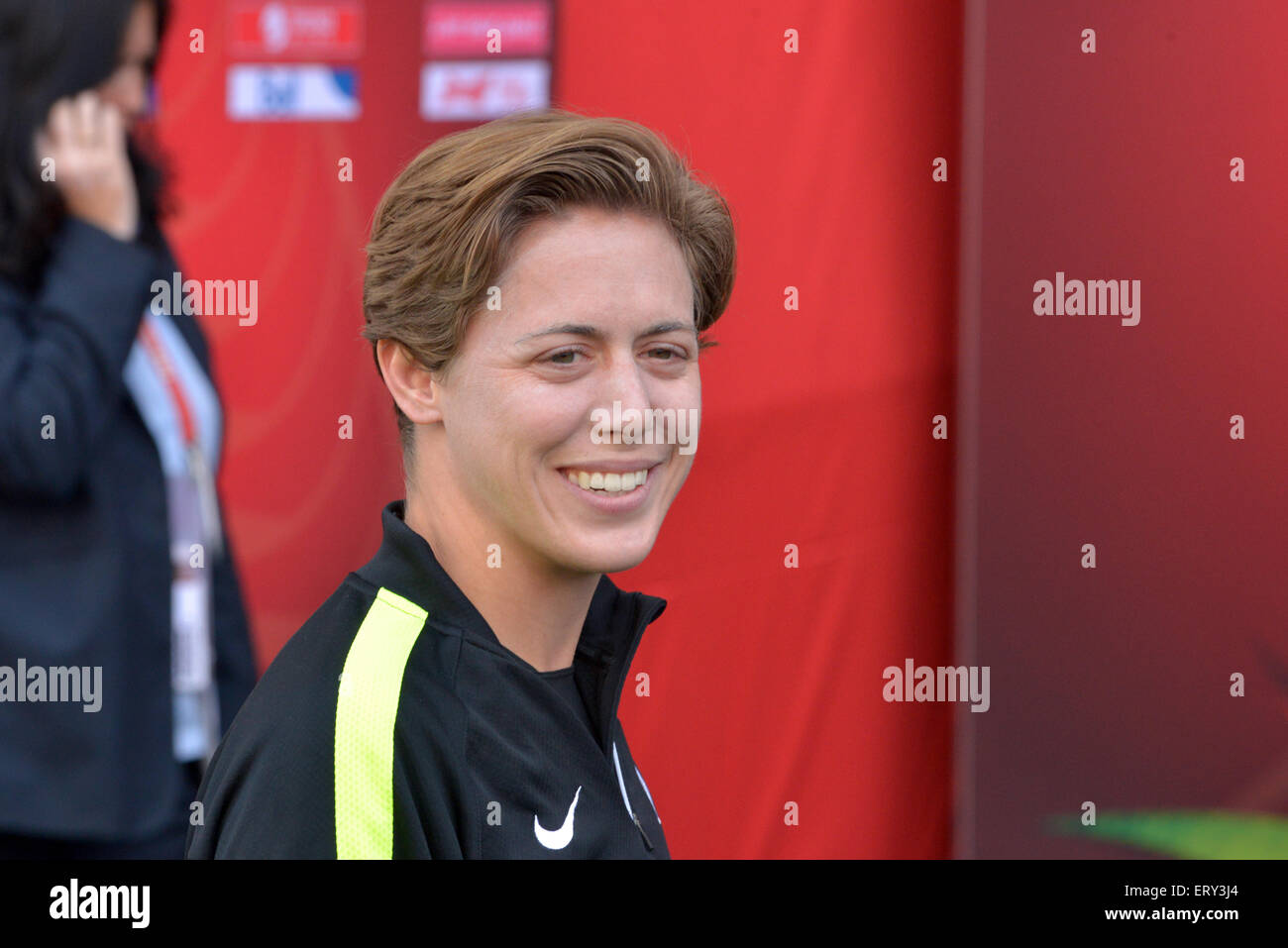 Die USWNT Ausbildung in Vorbereitung auf ihre Eröffnung Gruppe Spiel der FIFA Frauen WM in Winnipeg Stadion. Stockfoto
