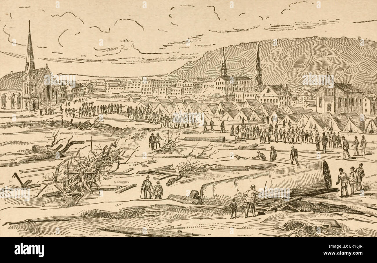 Johnstown nach der Flut - 1889 Stockfoto