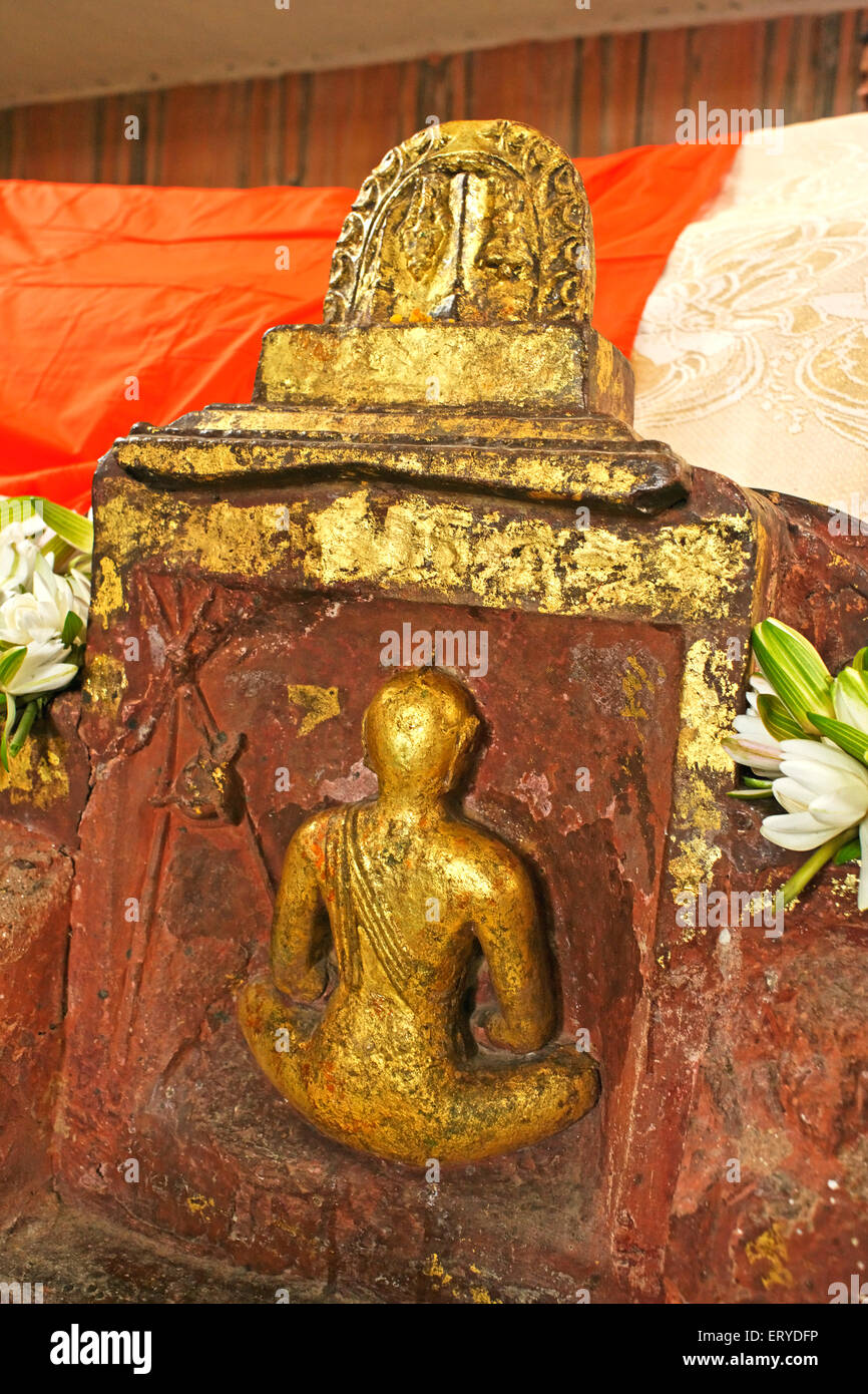 Statue am Lord Buddha Nirwan Mahaparinirvan; Buddhistischen Website; Kushinagar; Uttar Pradesh; Indien Stockfoto