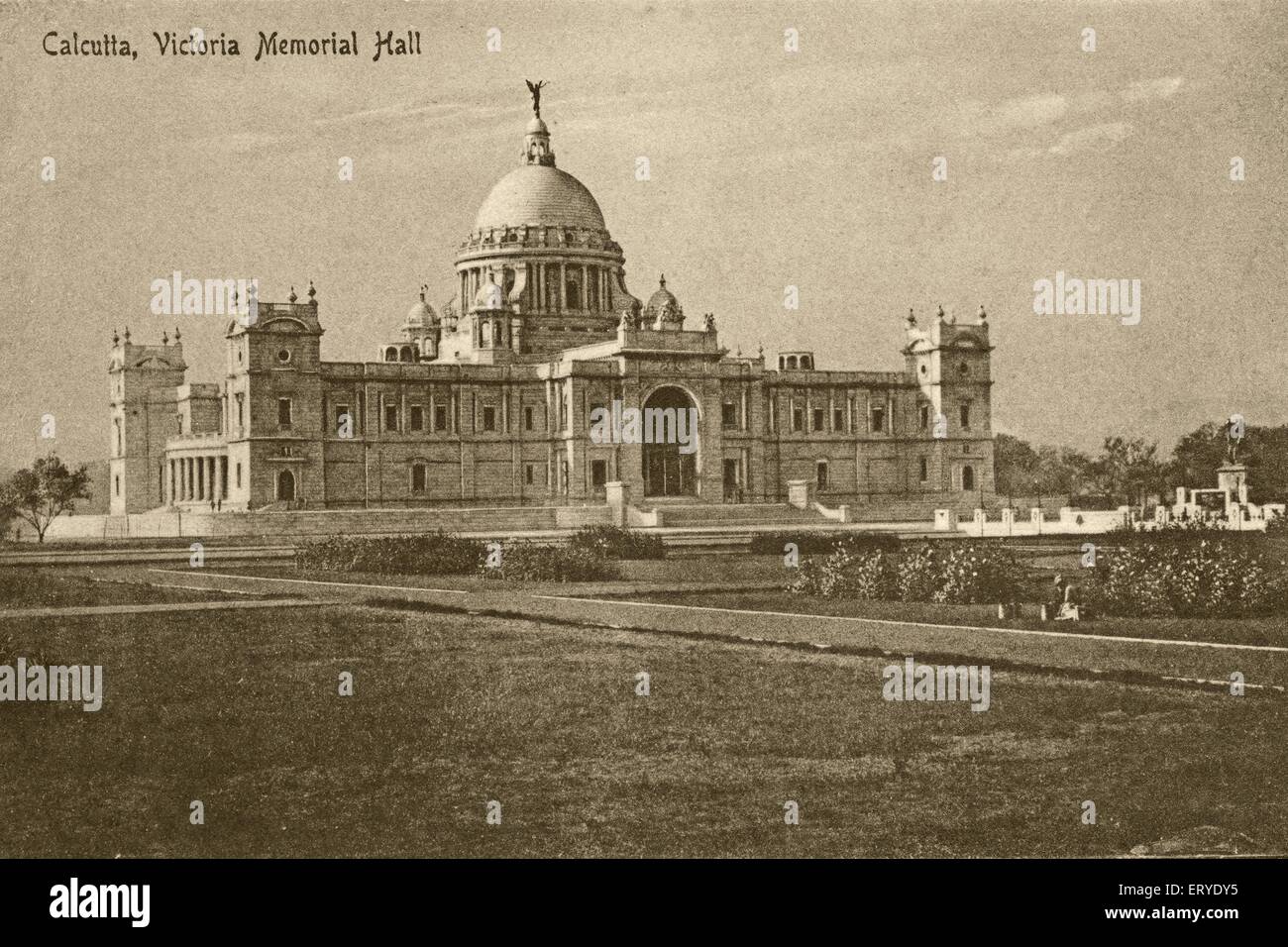 Altes Jahrgang 1900er-Bild von Victoria Memorial Hall; Kalkutta, Kalkutta, Kalkutta, Westbengalen, Indien Stockfoto