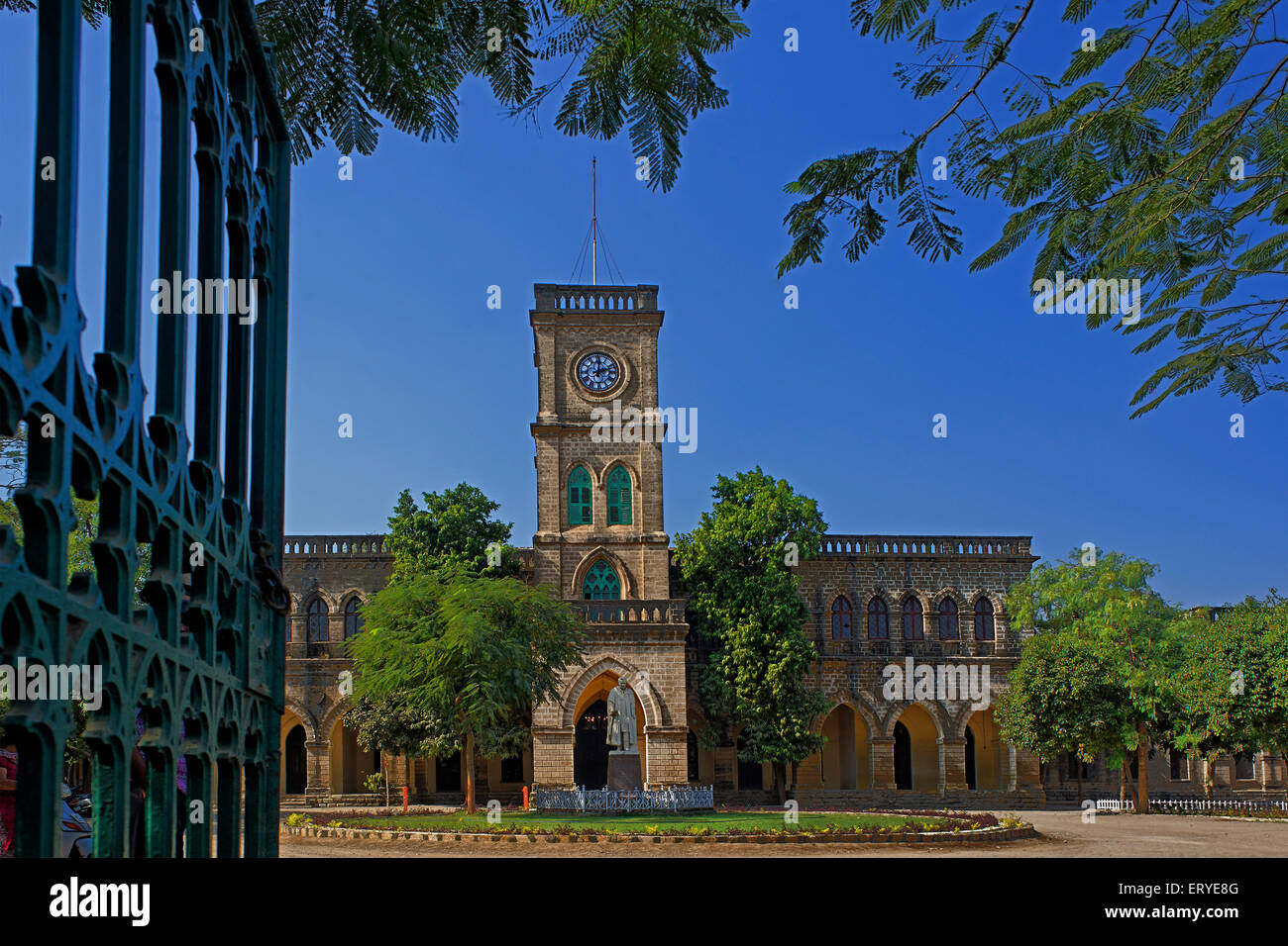 Rajkumar College, Uhrturm; Rajkot; Gujarat; Indien, asien Stockfoto