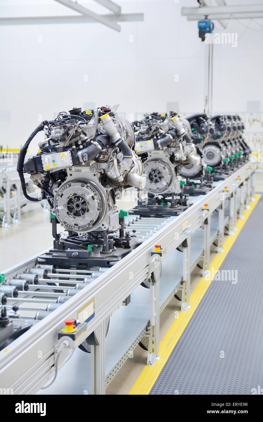 Neu hergestellten Motor in der Produktion in einer Fabrik. Stockfoto