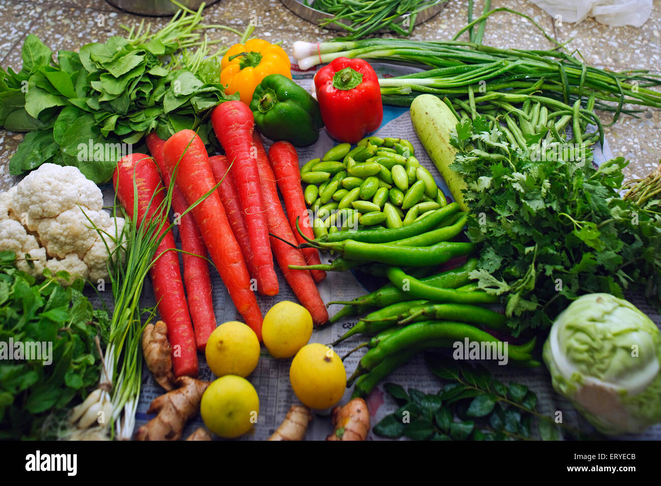 Gemüse; Gujarat; Indien Stockfoto