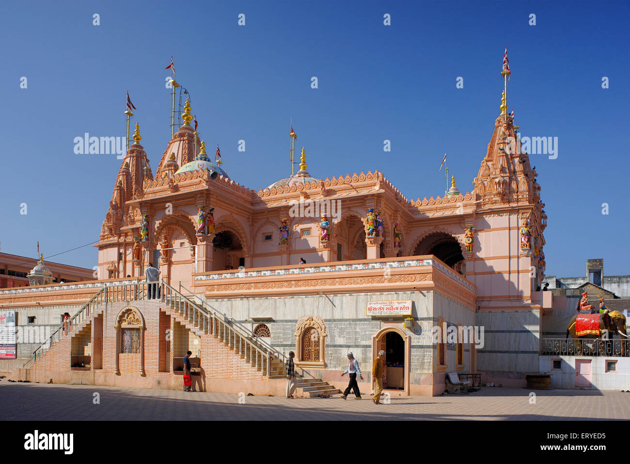 Erbe Alter Swaminarayan-Tempel; Junagadh; Saurashtra; Gujarat; Indien Stockfoto