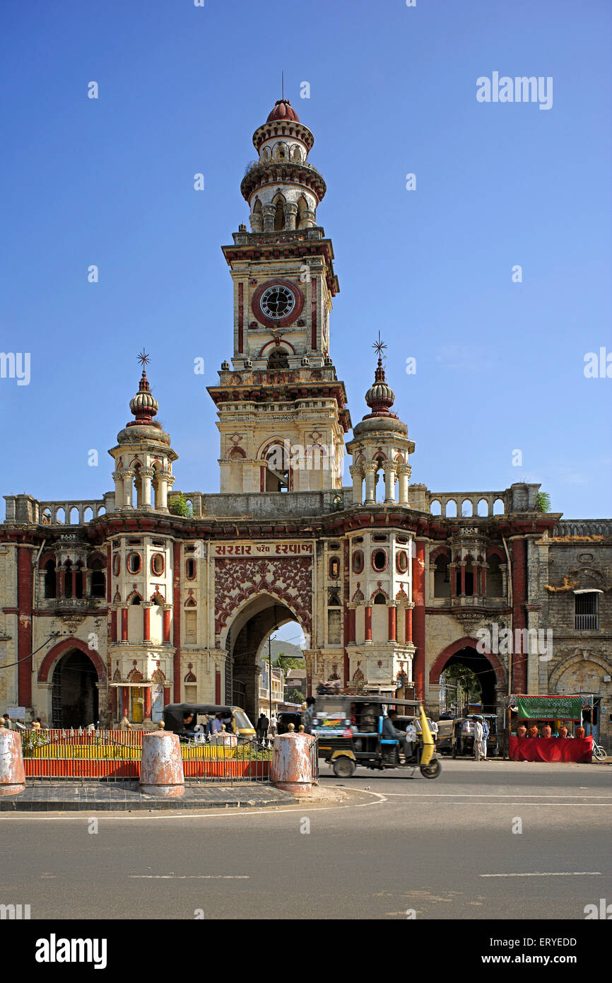 Sardar Vallabh Bhai Patel Uhrturm; Distrikt Junagadh; Saurashtra; Gujarat; Indien Stockfoto