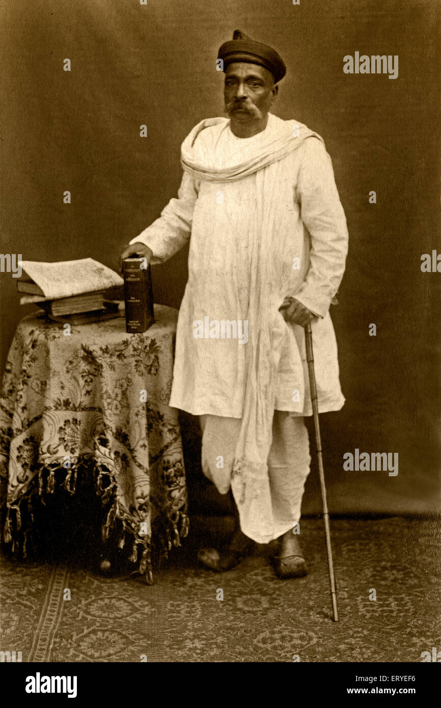 Lokmanya Bal Gangadhar Tilak, indischer Nationalist, Lehrer, Unabhängigkeitsaktivist, Indien, Altes Vintage 1800s Bild Stockfoto