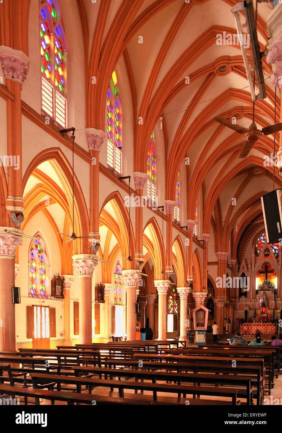 Innen Sankt Marien Kirche; Madurai; Tamil Nadu; Indien Stockfoto