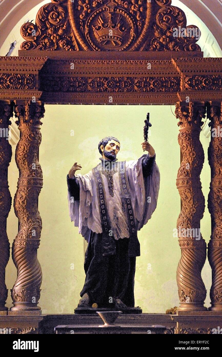 Basilica von Bom Jesus-Statue im siebzehnten, achtzehnten Jahrhundert; Old Goa; Indien Stockfoto