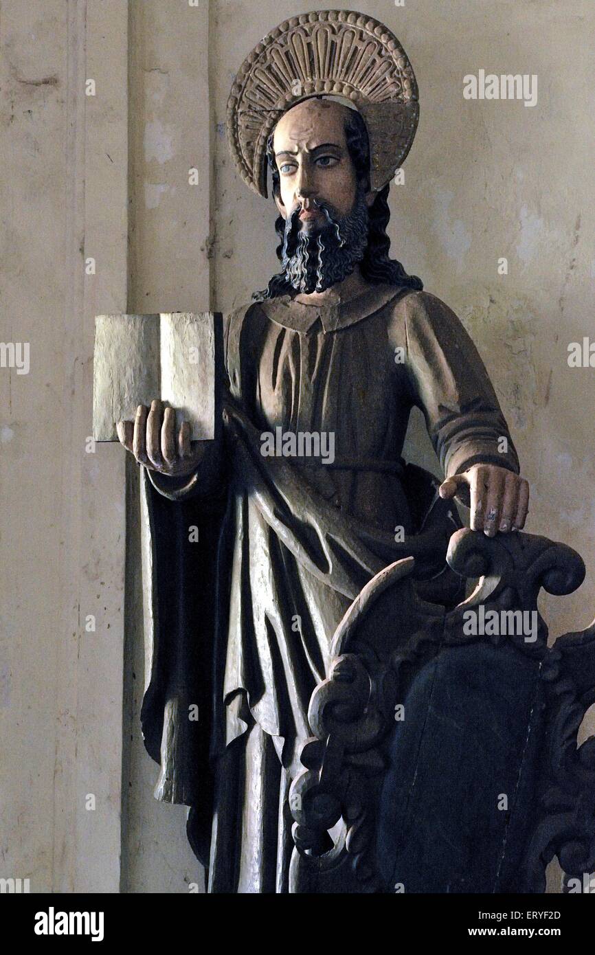 Basilica von Bom Jesus-Statue im siebzehnten, achtzehnten Jahrhundert; Old Goa; Indien Stockfoto