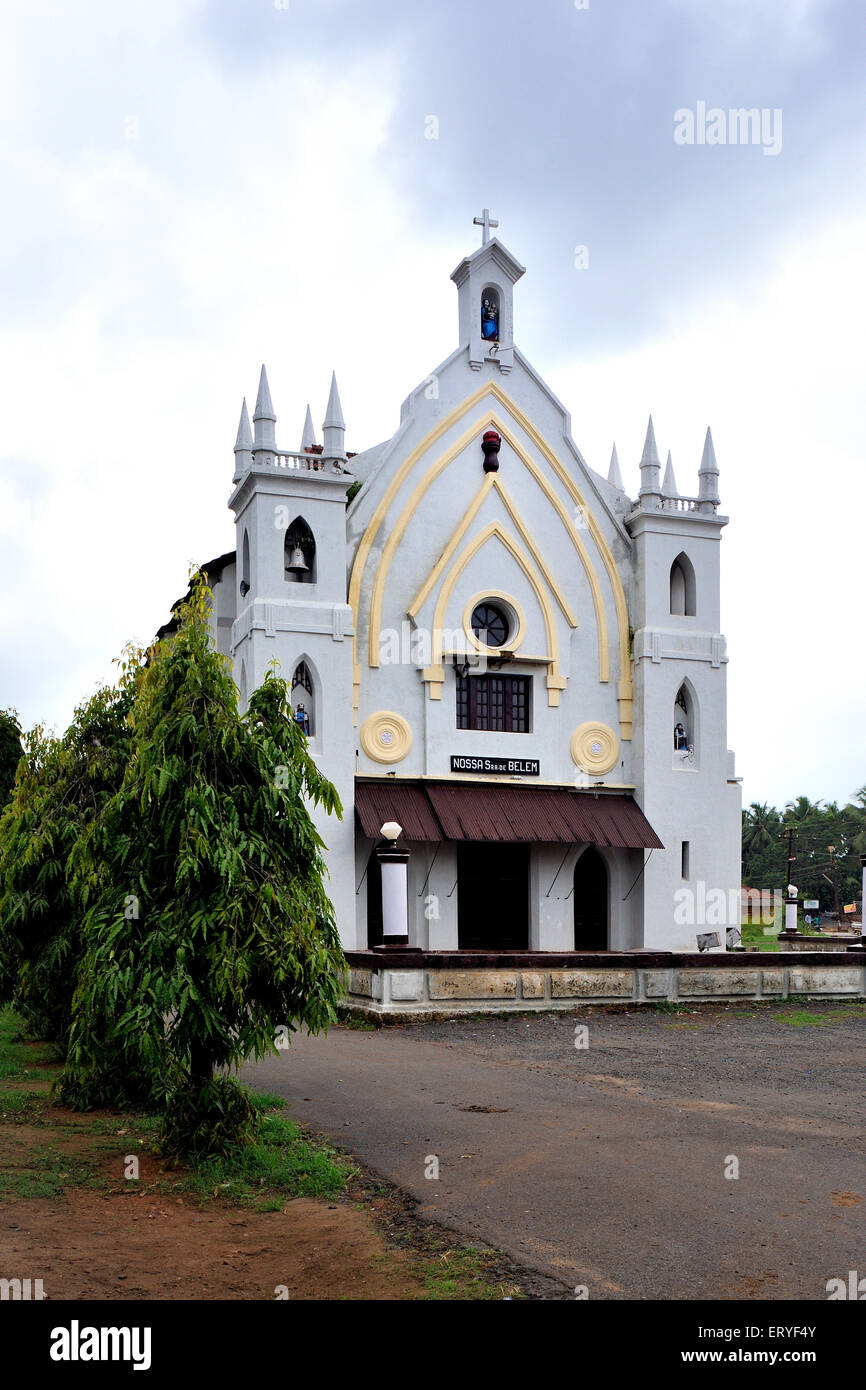 Alte Kirche; Chandor nahe Margao; Süd-Goa; Goa; Indien Stockfoto