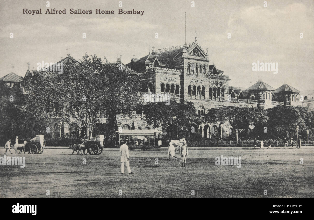 Royal Alfred Matrosen Startseite , Maharashtra Polizeihauptquartier , vintage 1900s Bild , Wellington Circle , Bombay , Mumbai , Maharashtra , Indien , Asien Stockfoto