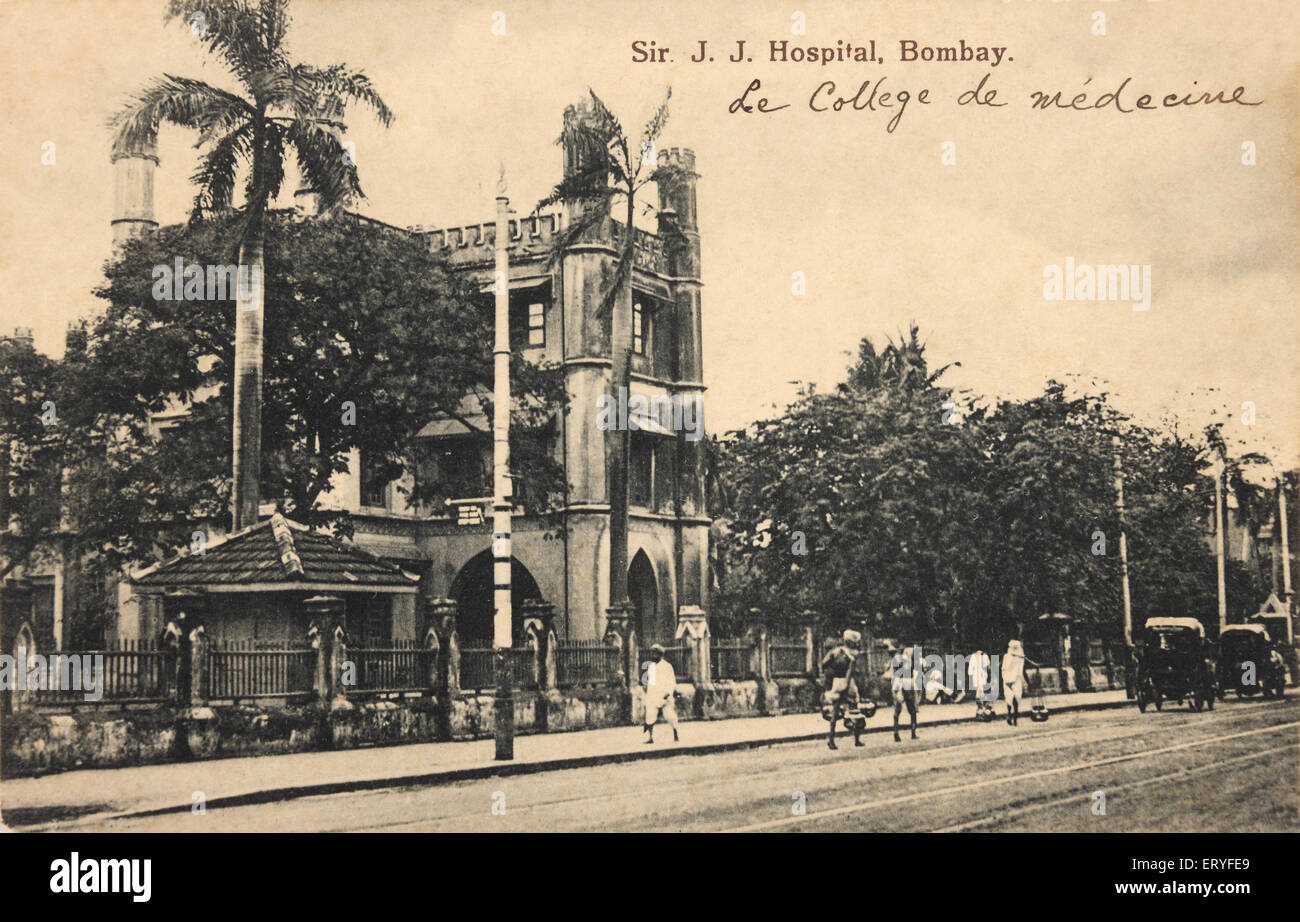Sir J.J. Krankenhaus , Grant Government Medical College , Alter Jahrgang 1900s Bild , Bombay , Mumbai , Maharashtra , Indien , Asien Stockfoto