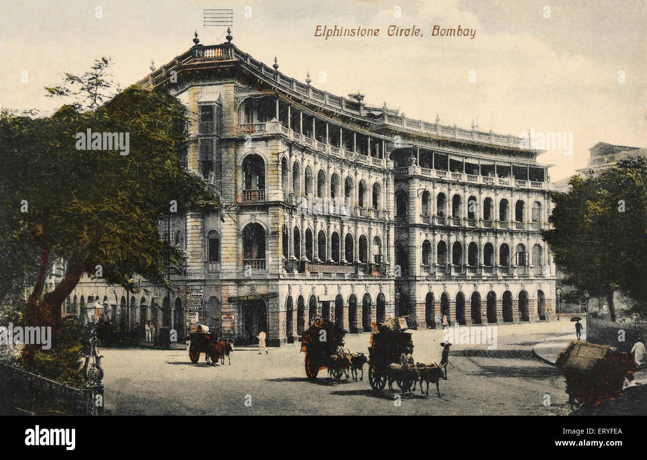 Elphinstone Circle; Horniman Circle; Bombay; Mumbai; Maharashtra; Indien ; Asien ; alter Jahrgang 1900s Bild Stockfoto