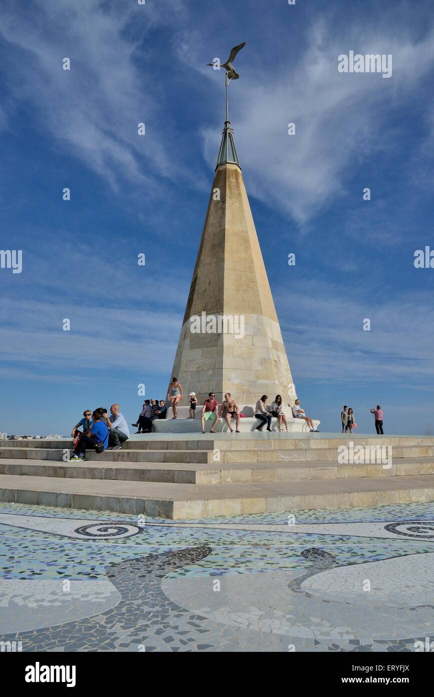 Wind Rose Denkmal, El Molinar, Palma De Mallorca, Mallorca, Balearen, Spanien Stockfoto