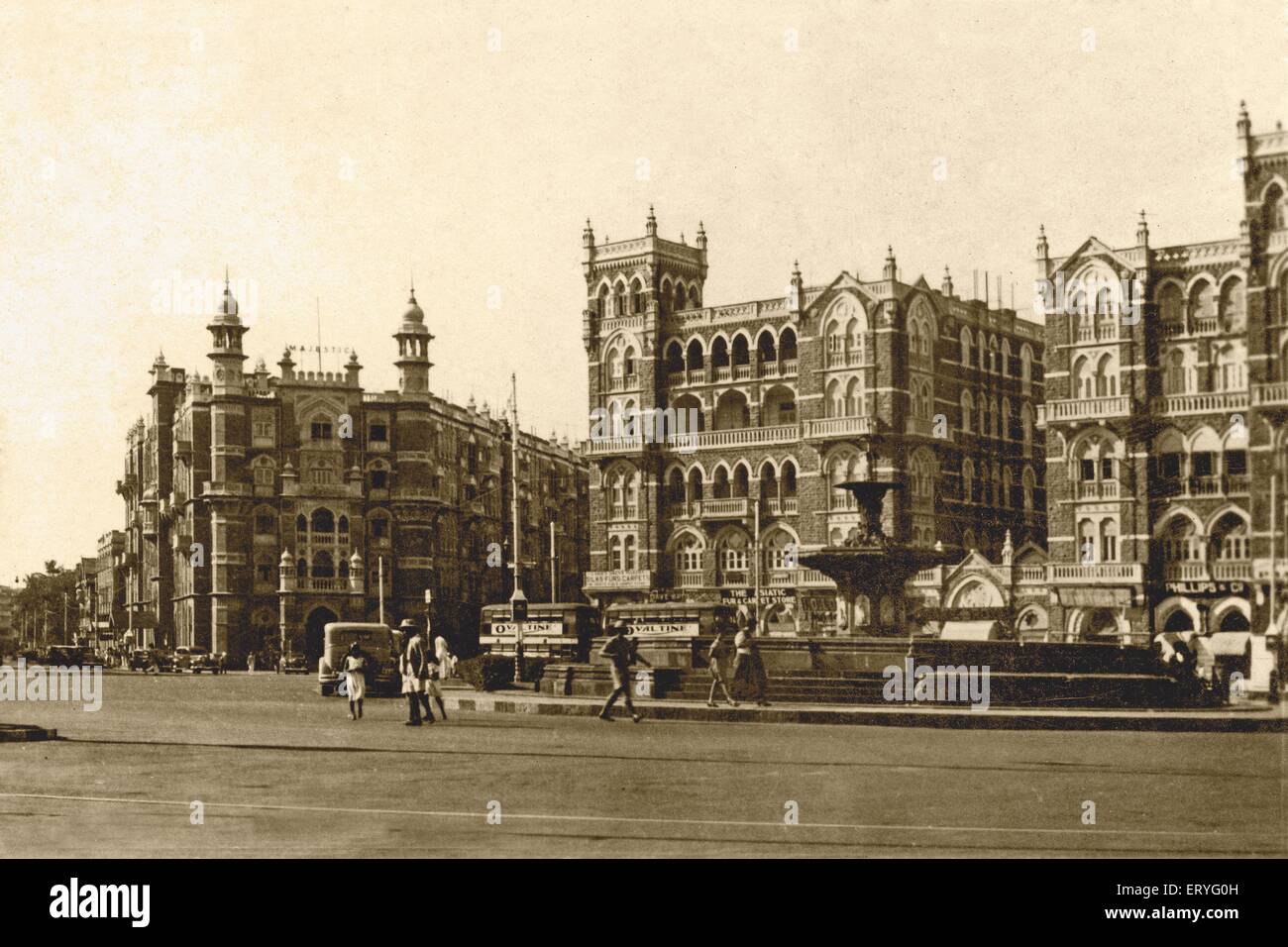 Alte vintage 1900s Hotel Majestic und Waterloo Villa Bombay Mumbai Maharashtra Indien Stockfoto