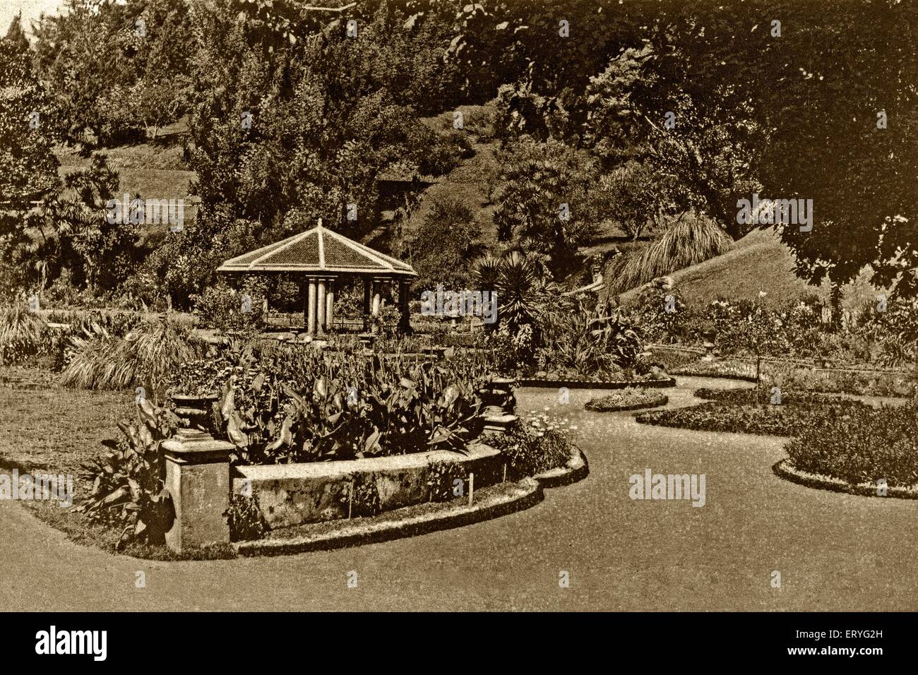Bandstand Regierung Gärten, alten Jahrgang 1900s Bild, Ootacamund, Udagamandalam, Ooty; Tamil Nadu; Indien, asien Stockfoto