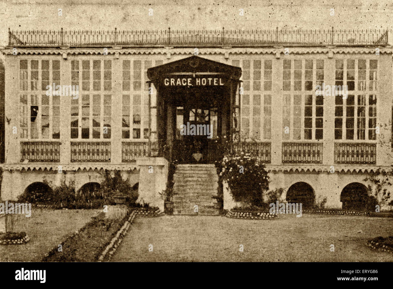 Grace Hotel ; alter Jahrgang 1900s Bild, Ootacamund , Ooty , Udagamandalam ; Tamil Nadu ; Indien , asien Stockfoto