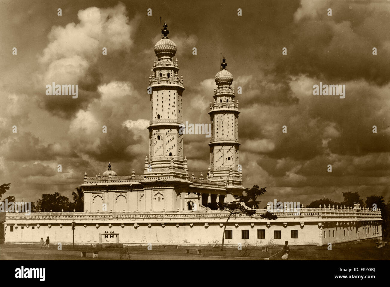 Alte Vintage 1900 s Foto von Jama Masjid, Srirangapatna; Mysuru; Karnataka, Indien Stockfoto