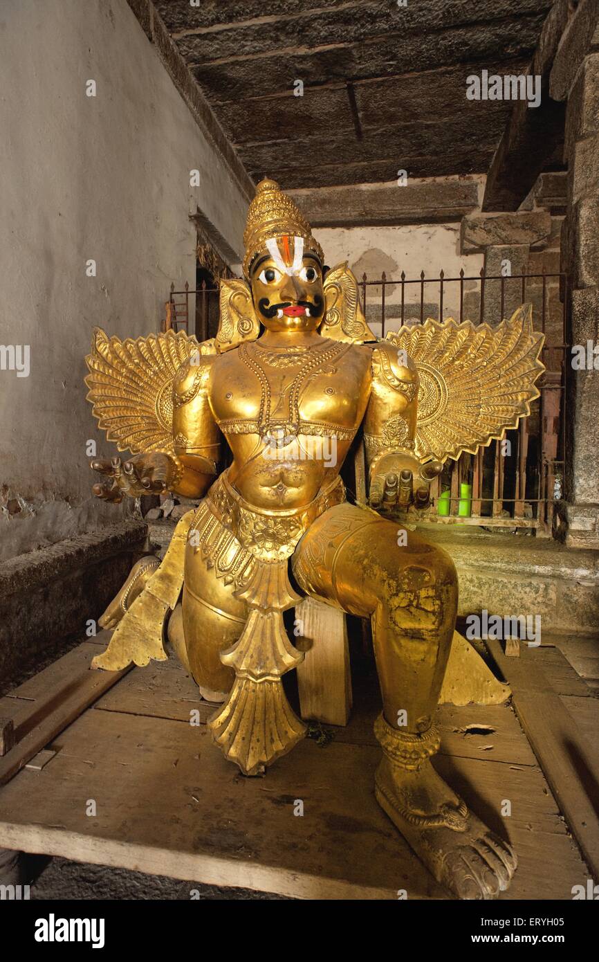 Goldene Statue des Gottes im Ranganathaswamy Tempel; Srirangapatna; Mysore; Karnataka; Indien Stockfoto