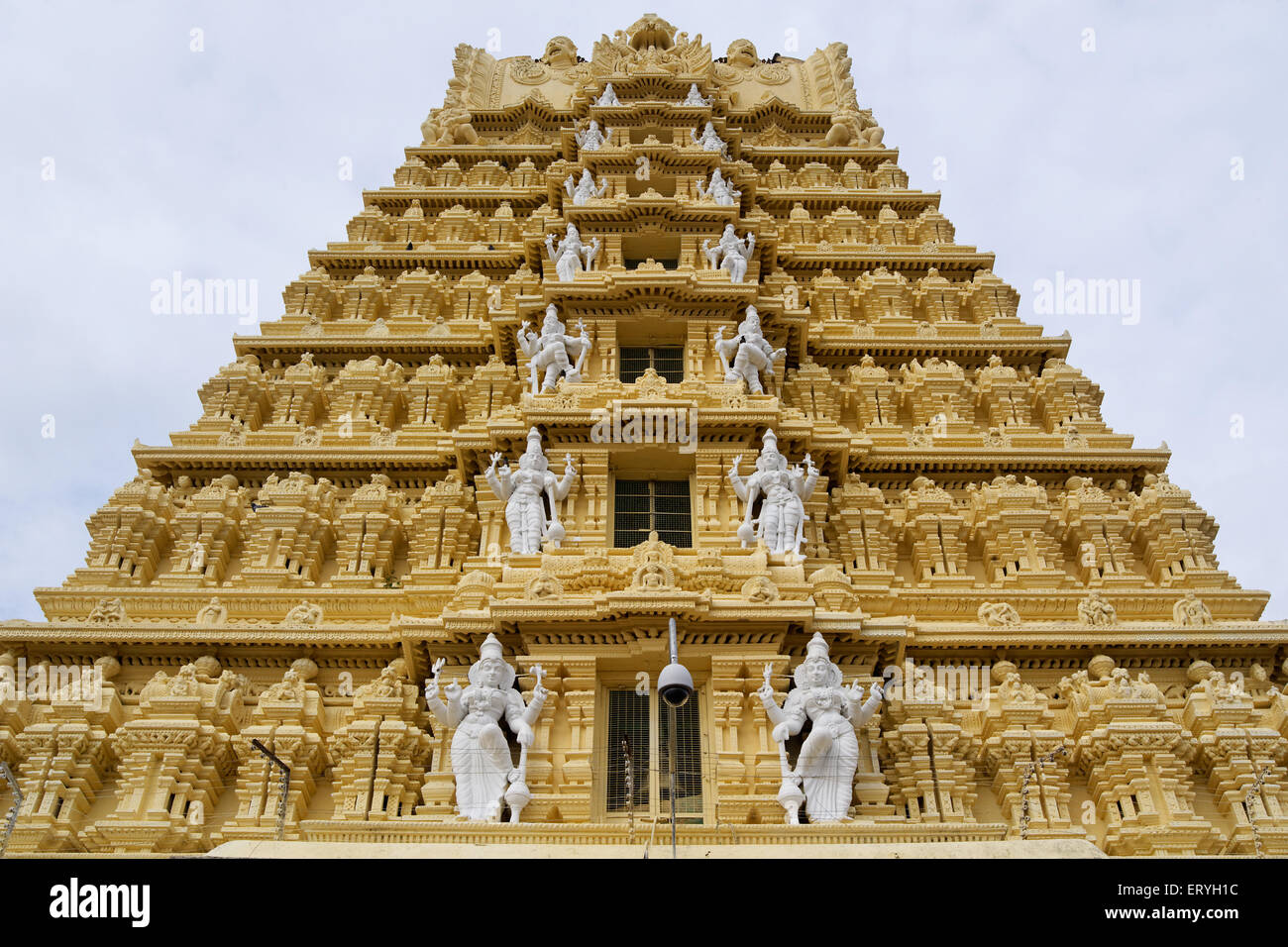 Chamunda Devi Tempel; Chamudihill; Mysore; Karnataka; Indien Stockfoto